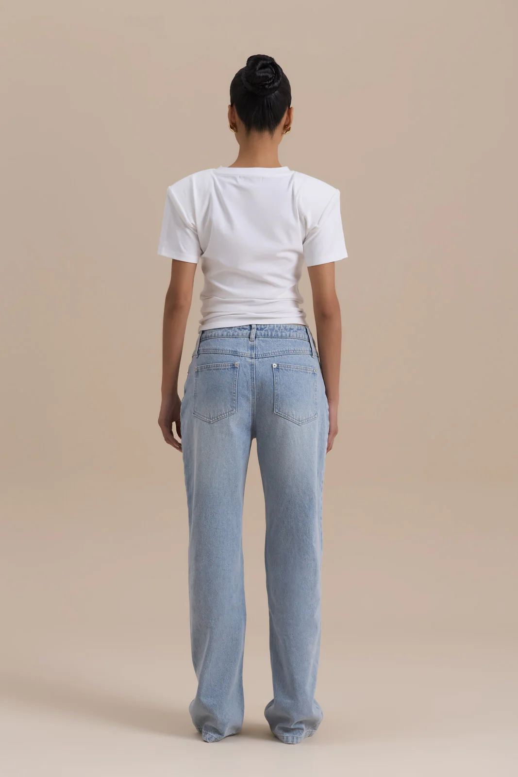 WANDER STRAIGHT LEG JEANS WITH ADJUSTABLE WAIST | MID WASH DENIM - Image 14