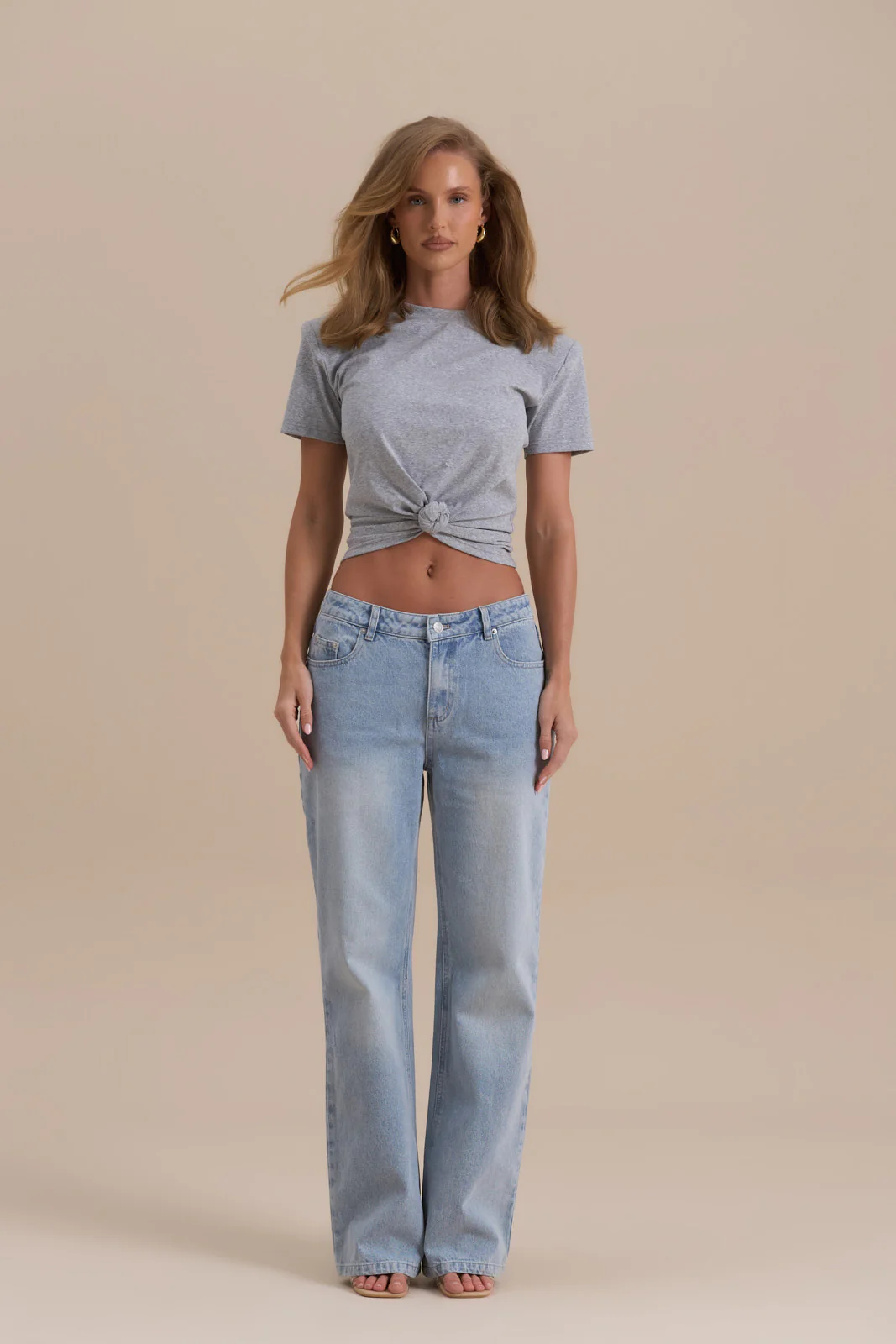 WANDER STRAIGHT LEG JEANS WITH ADJUSTABLE WAIST | MID WASH DENIM - Image 7
