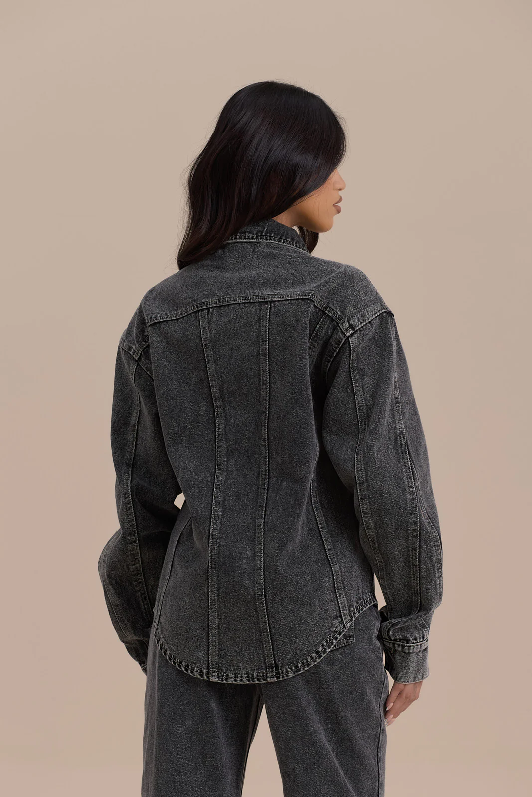 ALIX RELAXED FIT JACKET | DARK WASH DENIM - SALE - Image 11