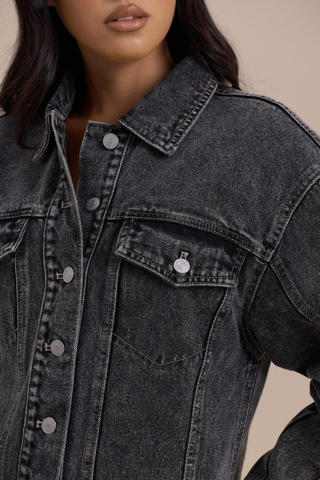 ALIX RELAXED FIT JACKET | DARK WASH DENIM - SALE - Image 16