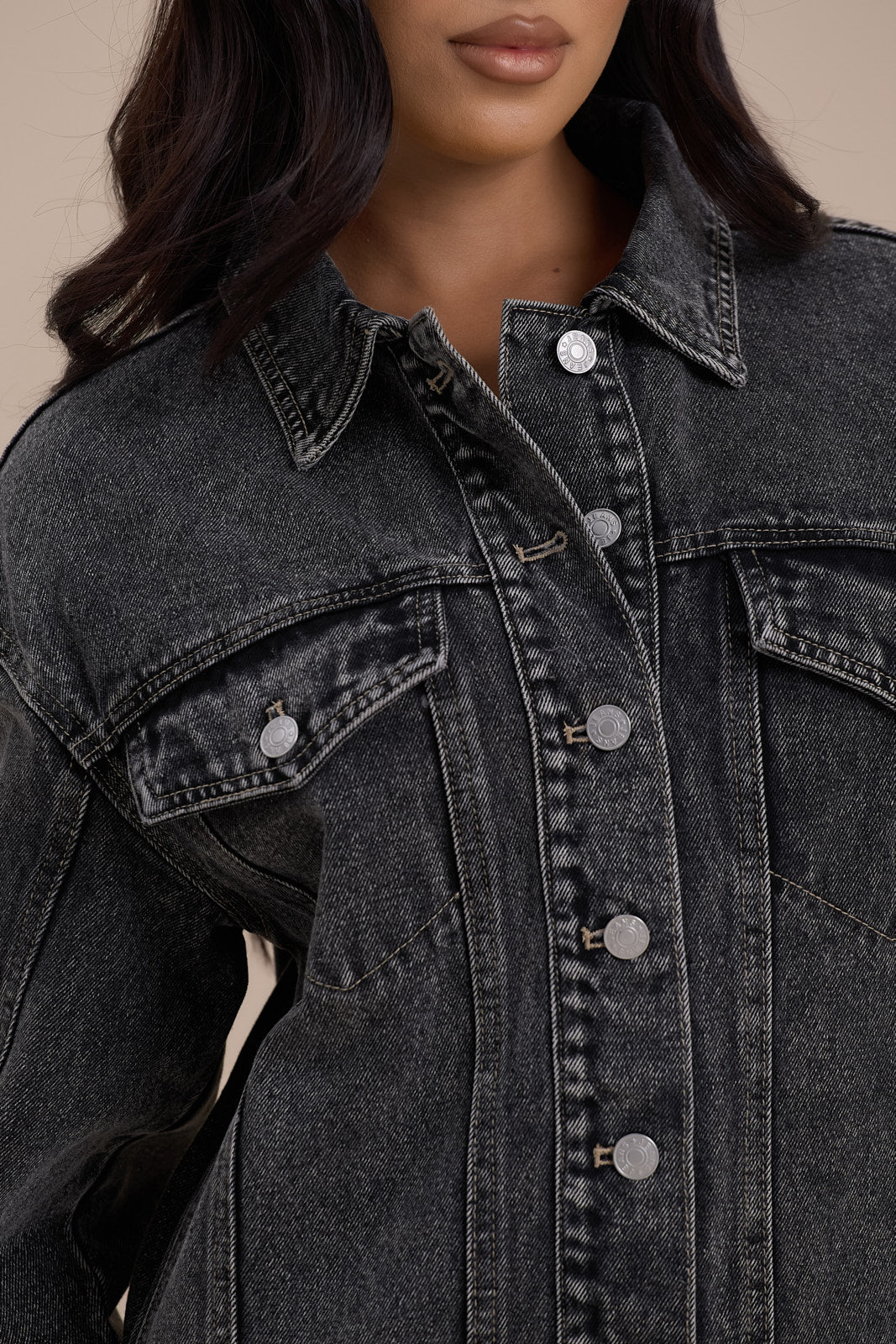 ALIX RELAXED FIT JACKET | DARK WASH DENIM - SALE - Image 5