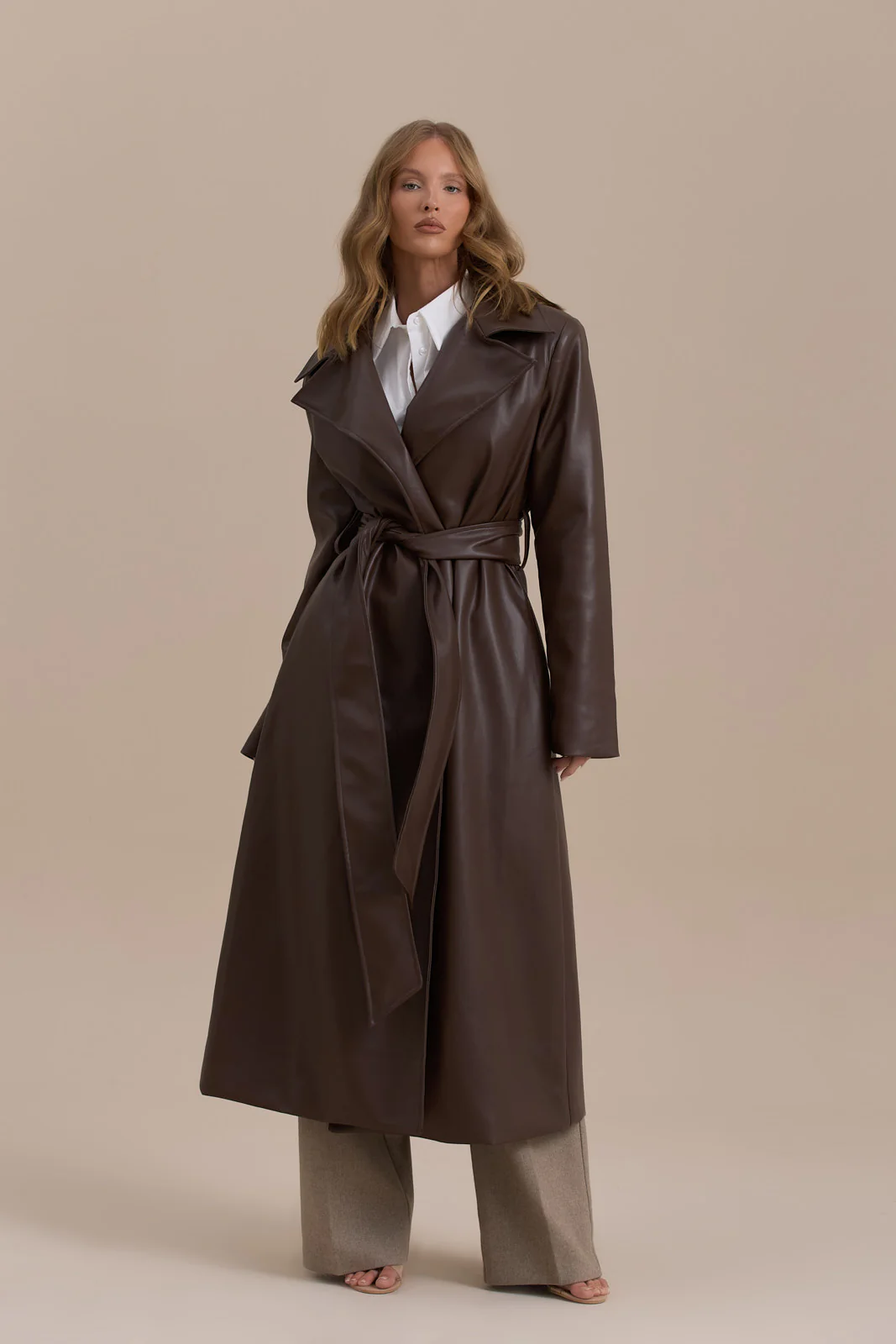 ANUSHKA TRENCH COAT | CHOCOLATE - SALE - Image 12