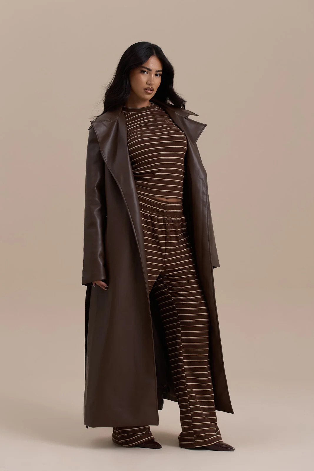 ANUSHKA TRENCH COAT | CHOCOLATE - SALE - Image 14