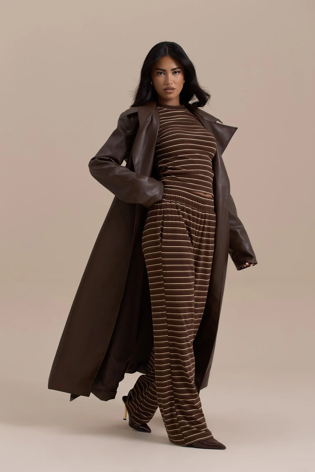 ANUSHKA TRENCH COAT | CHOCOLATE - SALE - Image 16