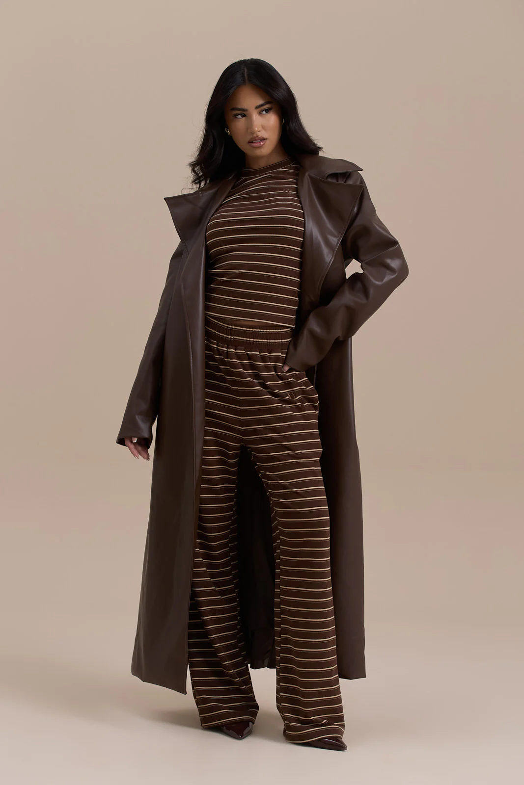 ANUSHKA TRENCH COAT | CHOCOLATE - SALE - Image 17