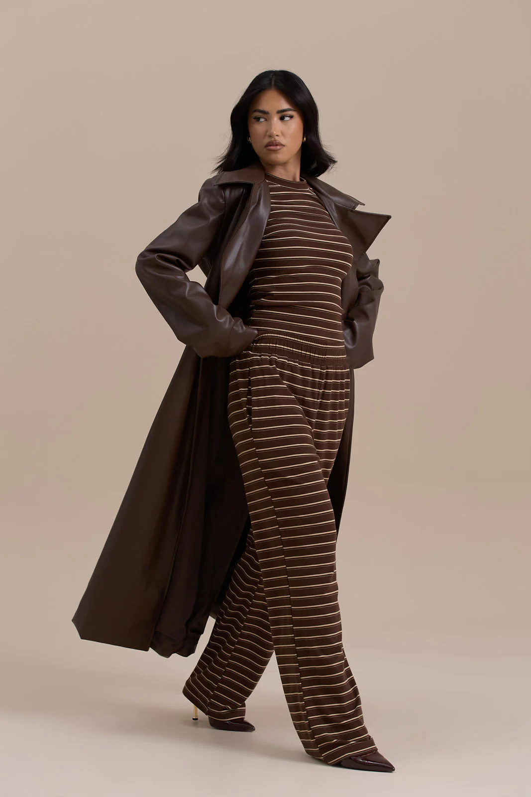 ANUSHKA TRENCH COAT | CHOCOLATE - SALE - Image 6