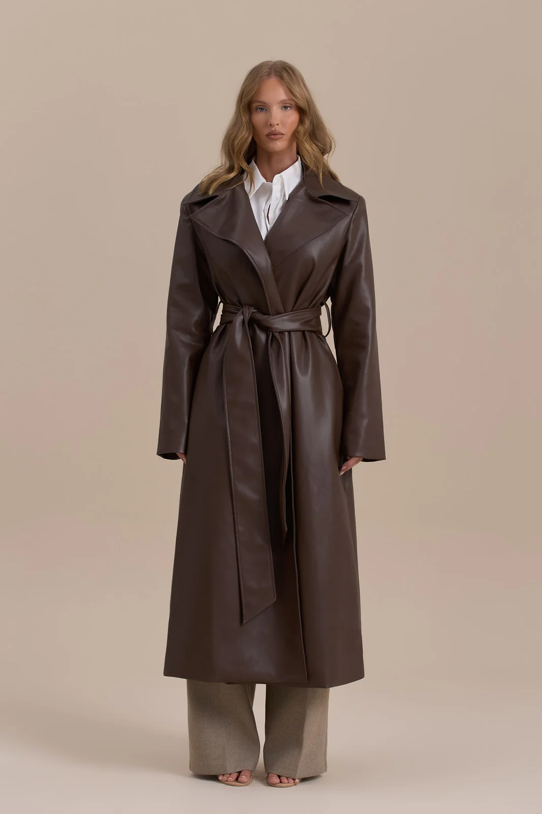 ANUSHKA TRENCH COAT | CHOCOLATE - SALE - Image 7