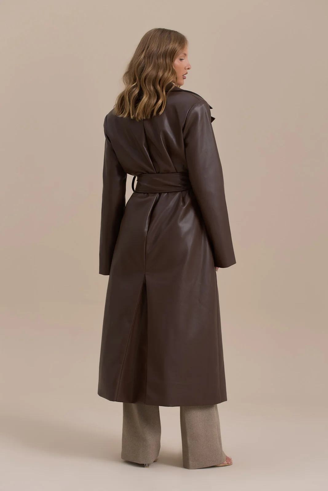 ANUSHKA TRENCH COAT | CHOCOLATE - SALE - Image 9