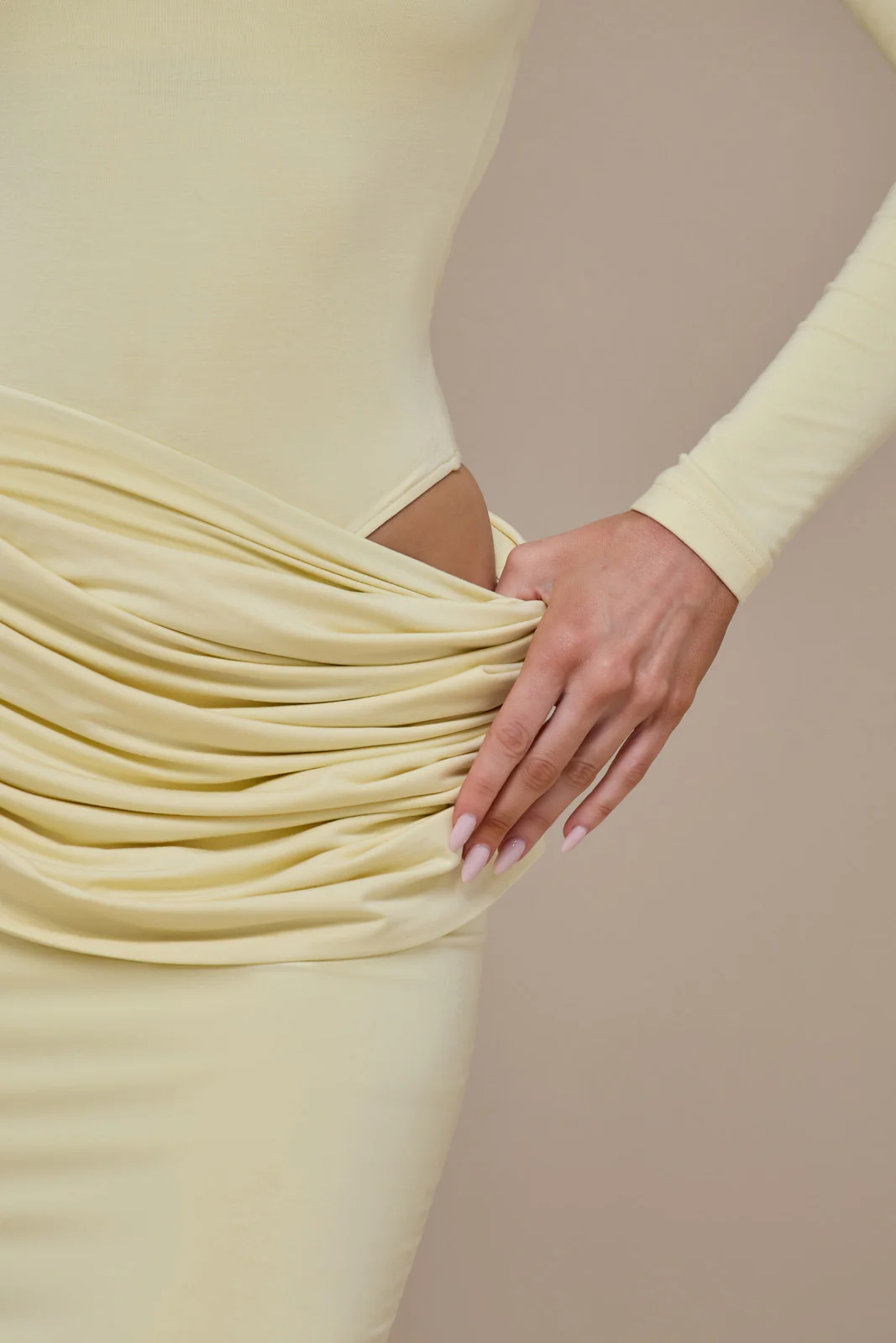ASHTIN LONG SLEEVE BOAT NECK BODYSUIT | LEMON - Image 3