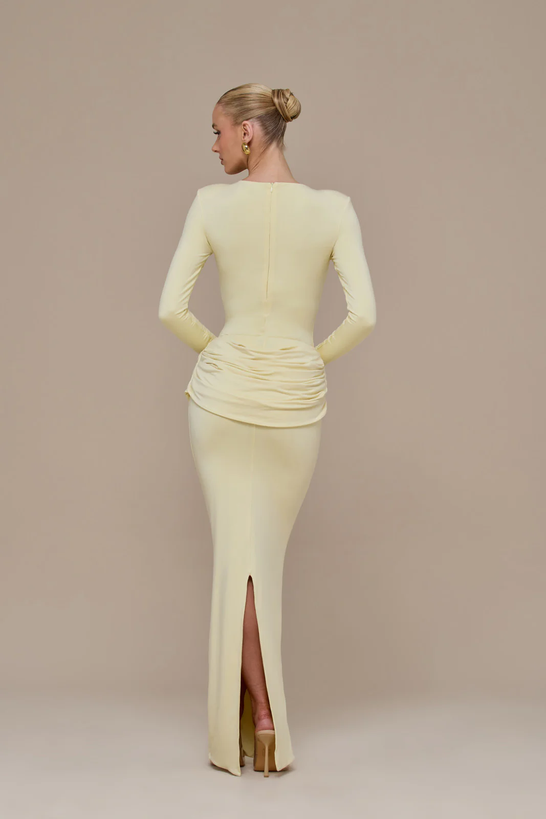 ASHTIN LONG SLEEVE BOAT NECK BODYSUIT | LEMON - Image 4