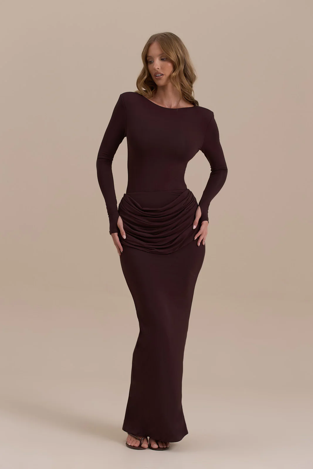 ASHTIN BOAT NECK BODYSUIT | ESPRESSO - Image 3