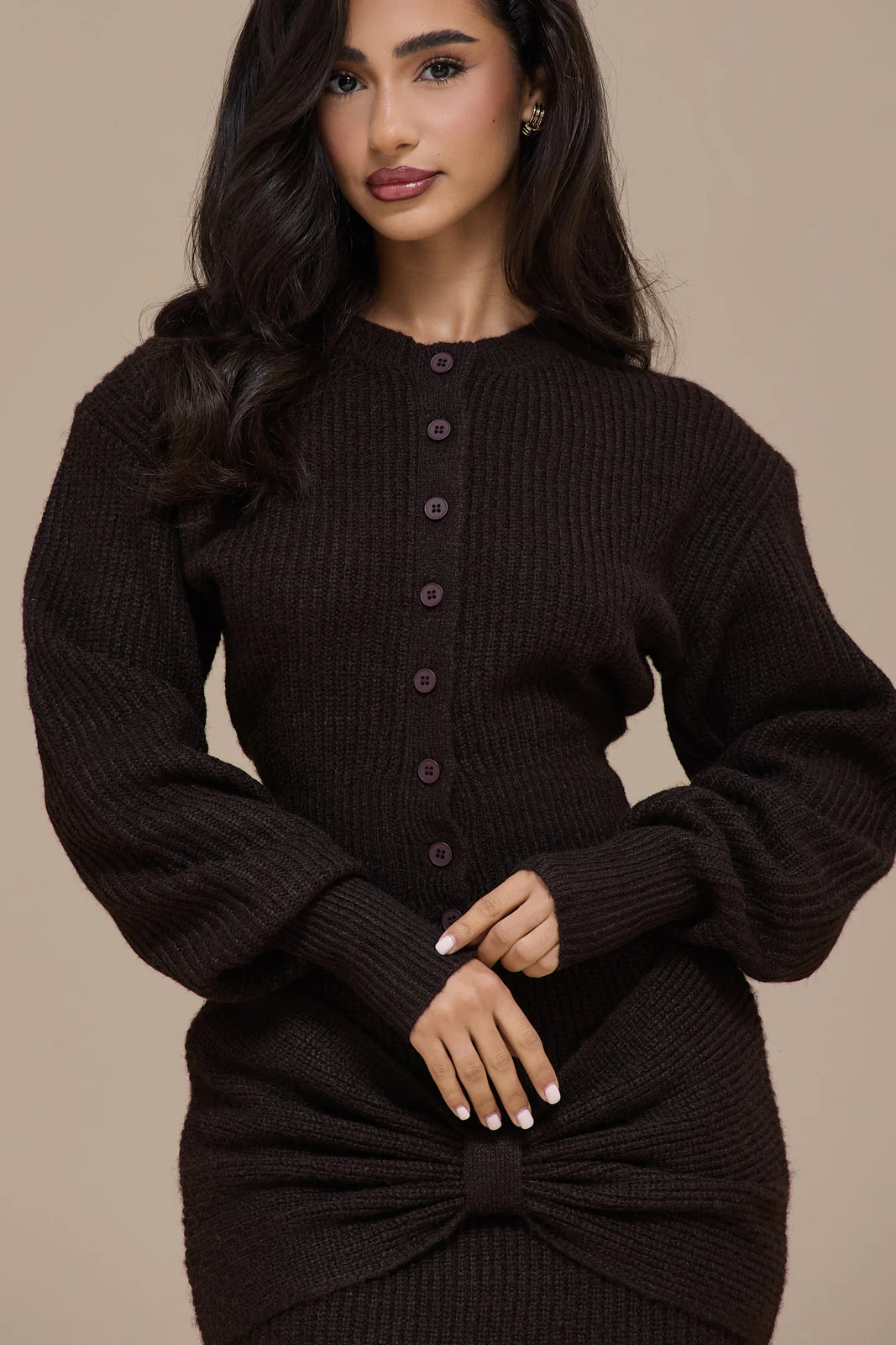 BEAU CARDIGAN | BROWN - Image 3