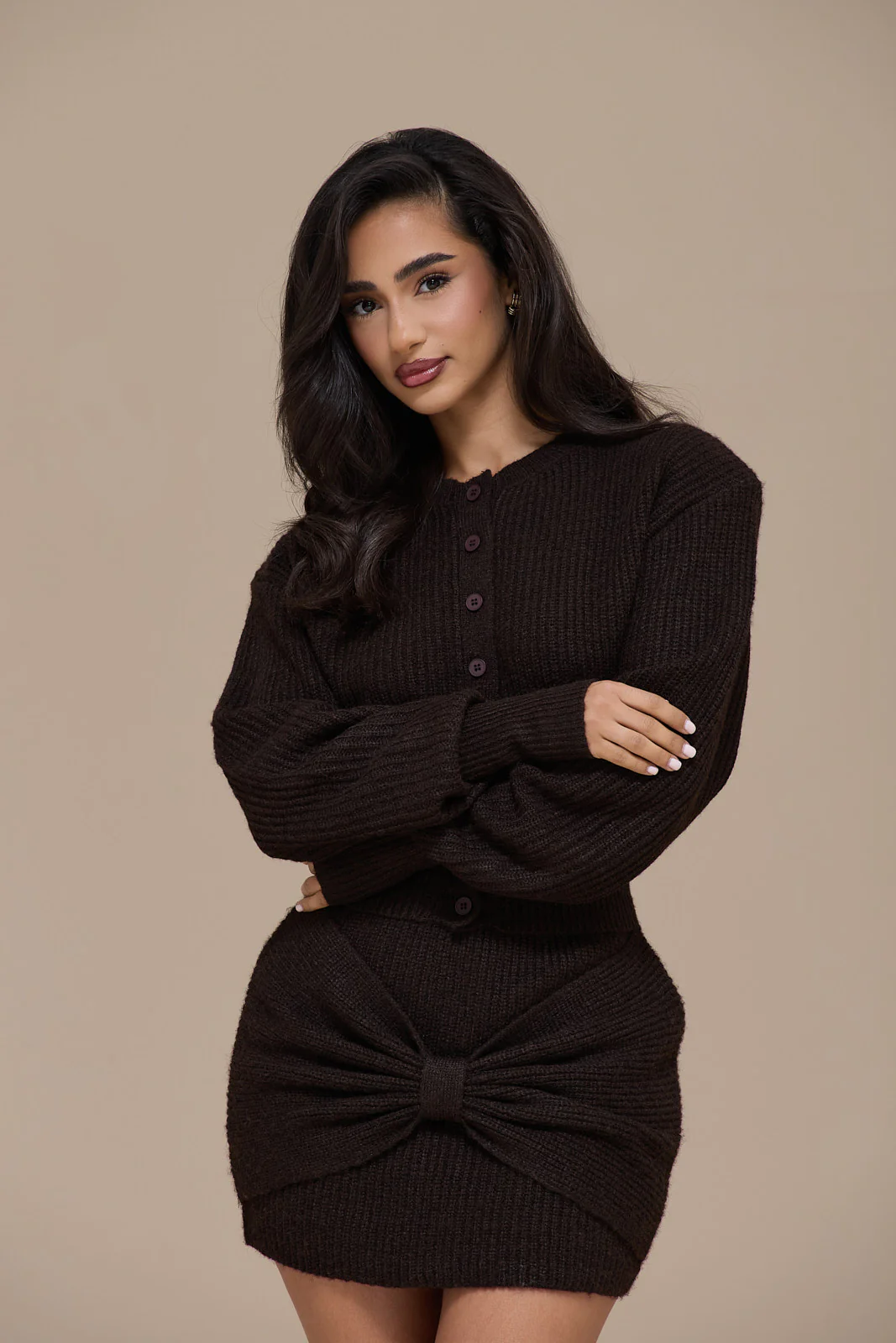 BEAU CARDIGAN | BROWN - Image 5