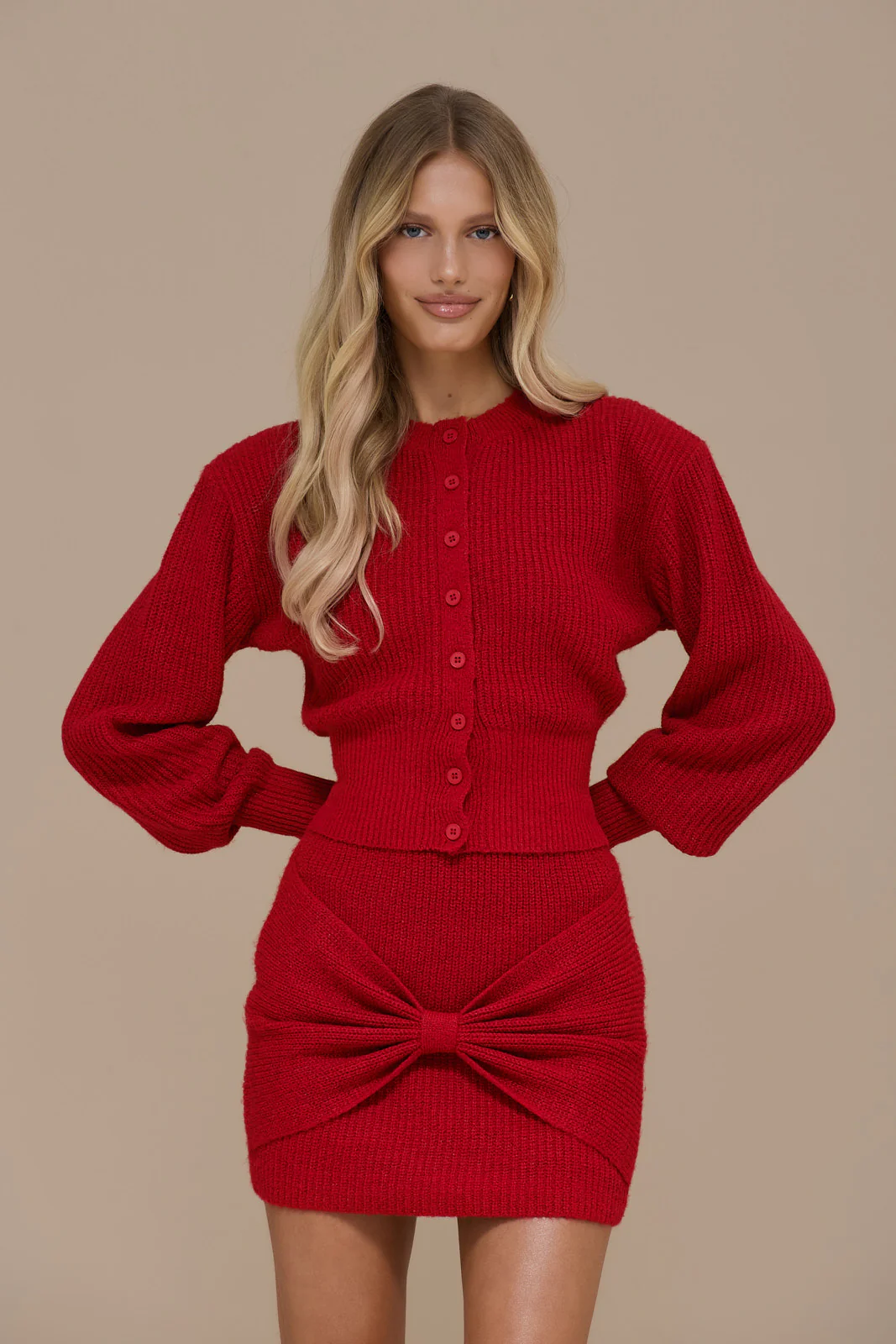 BEAU CARDIGAN | RED - Image 11