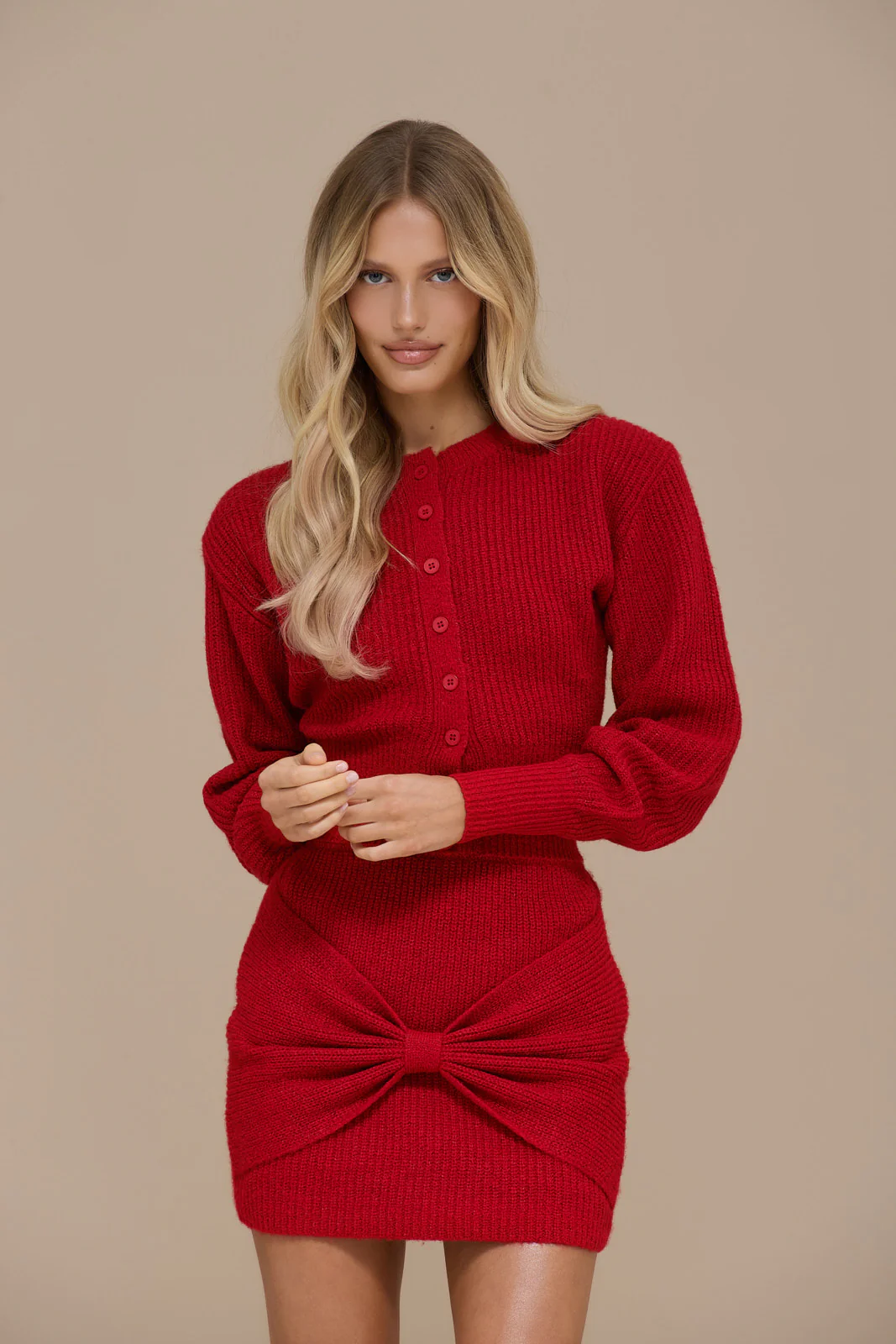 BEAU CARDIGAN | RED - Image 2