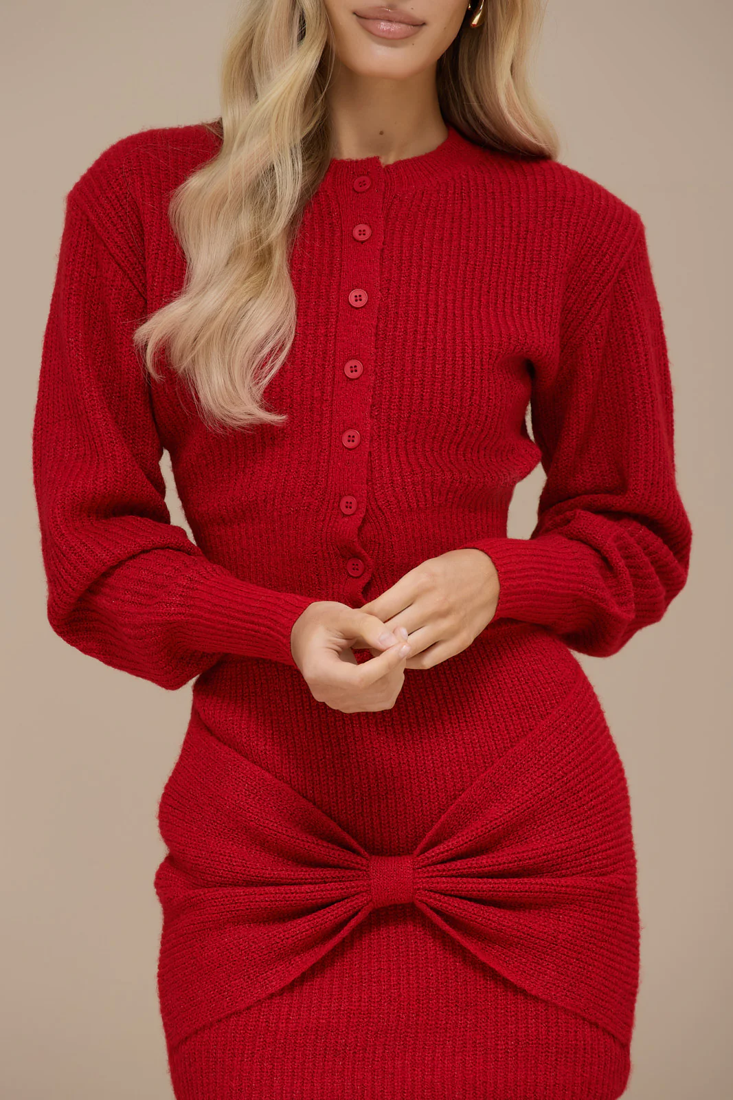BEAU CARDIGAN | RED - Image 3