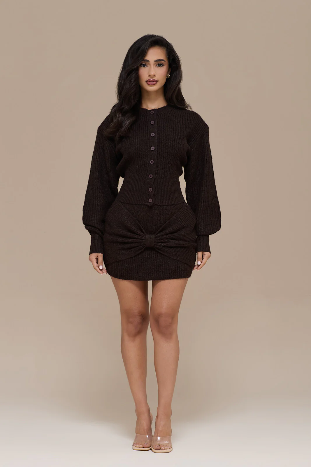 BEAU MINI SKIRT | BROWN - Image 3
