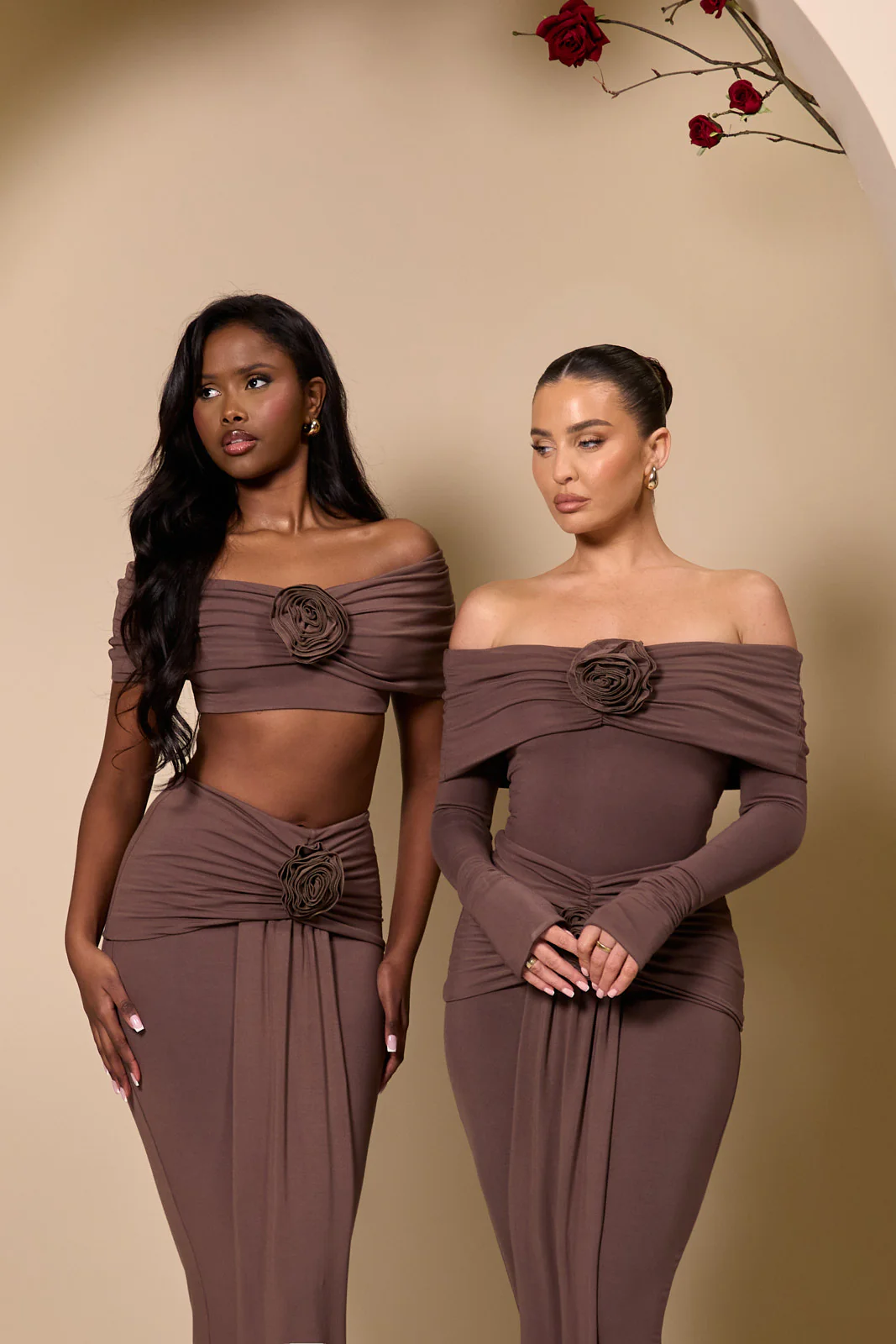 BELLE ROSE BODYSUIT | CHOC - SALE - Image 4