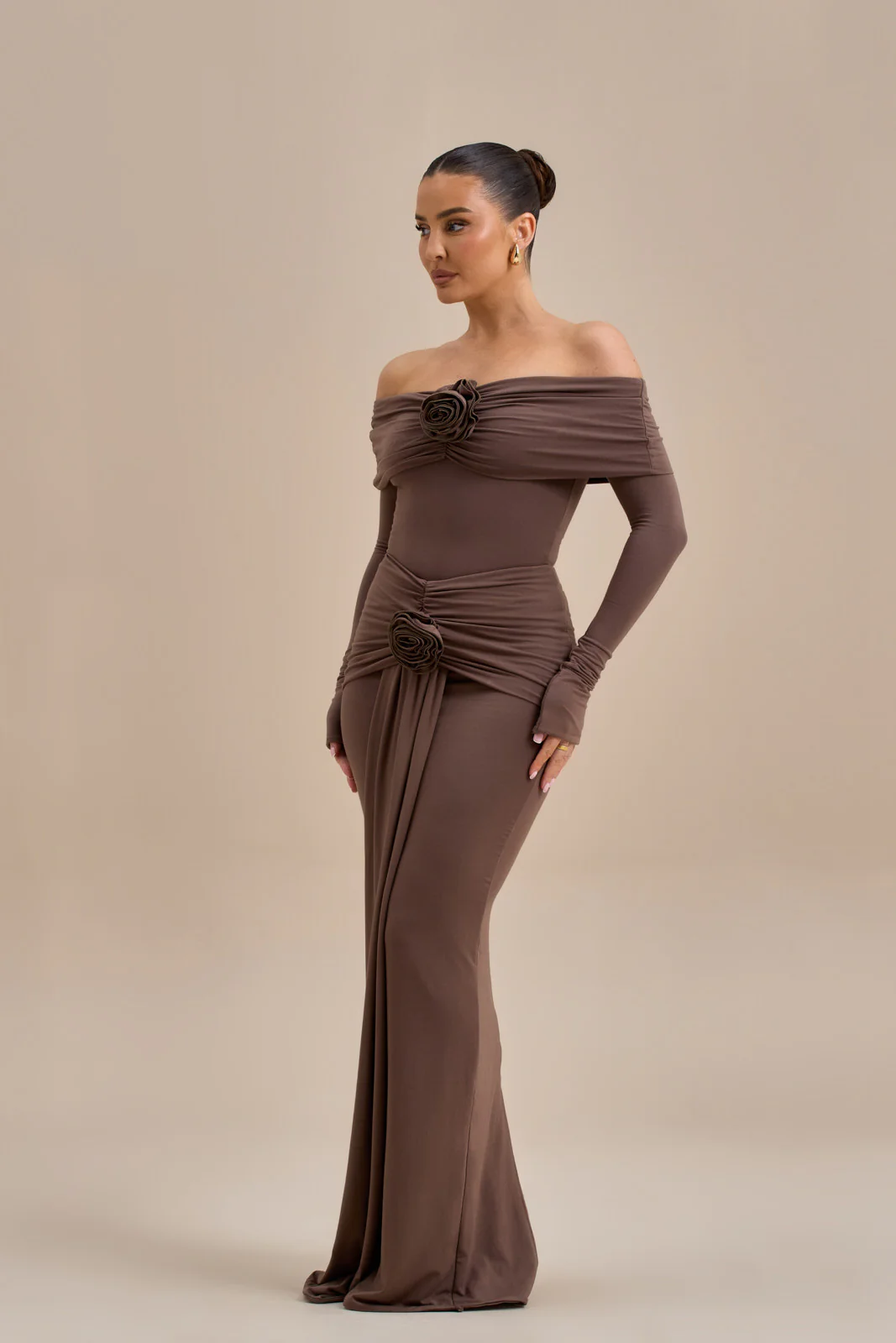 BELLE ROSE BODYSUIT | CHOC - SALE - Image 5