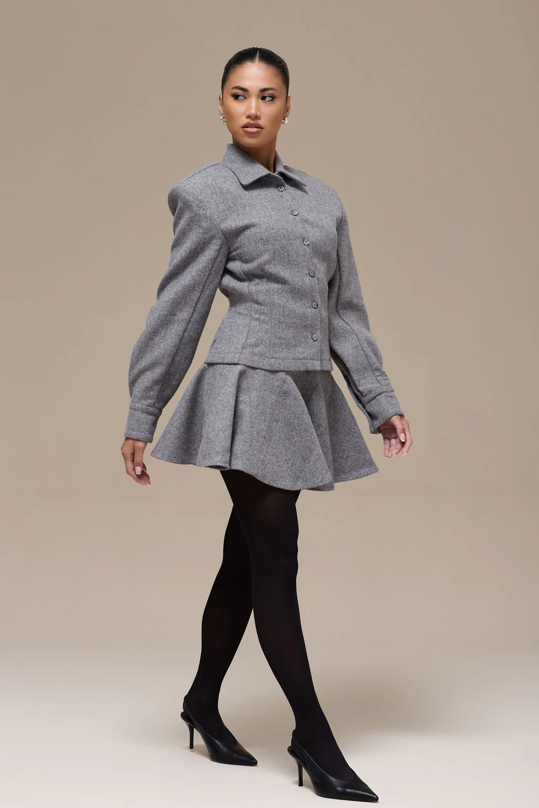 BLAIR PLEATED SKIRT | GREY - SALE - Image 10