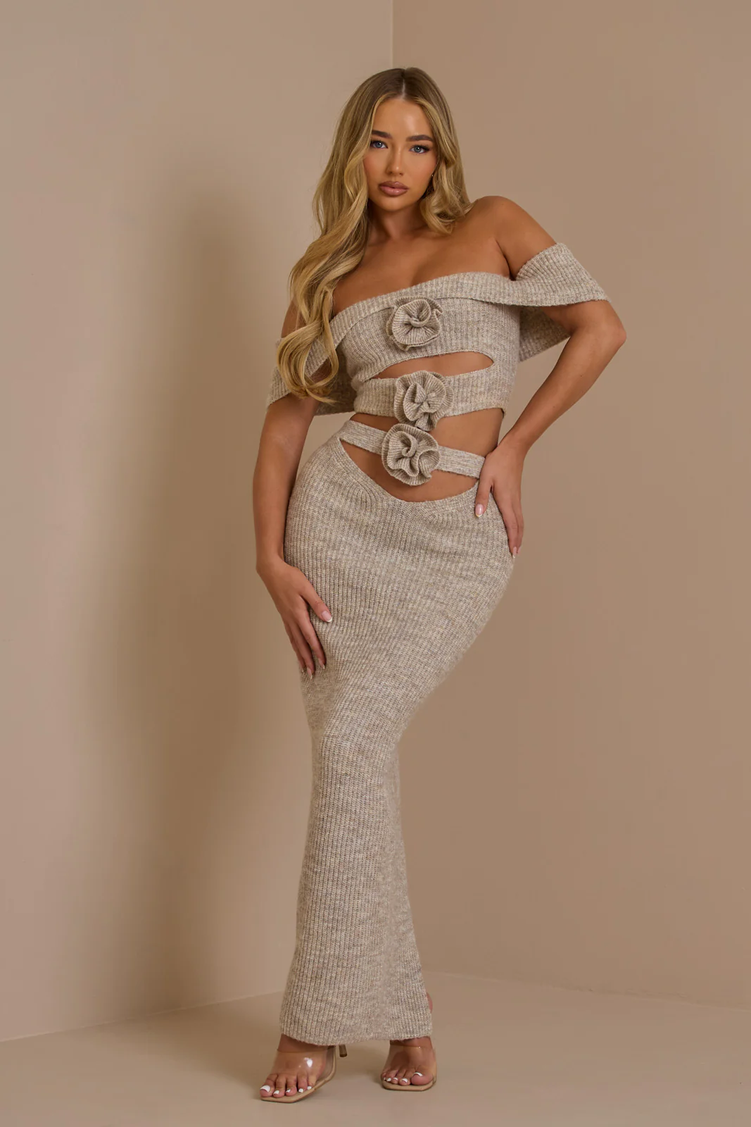 BLOSSOM BARDOT CROP TOP | OATMEAL - SALE - Image 10