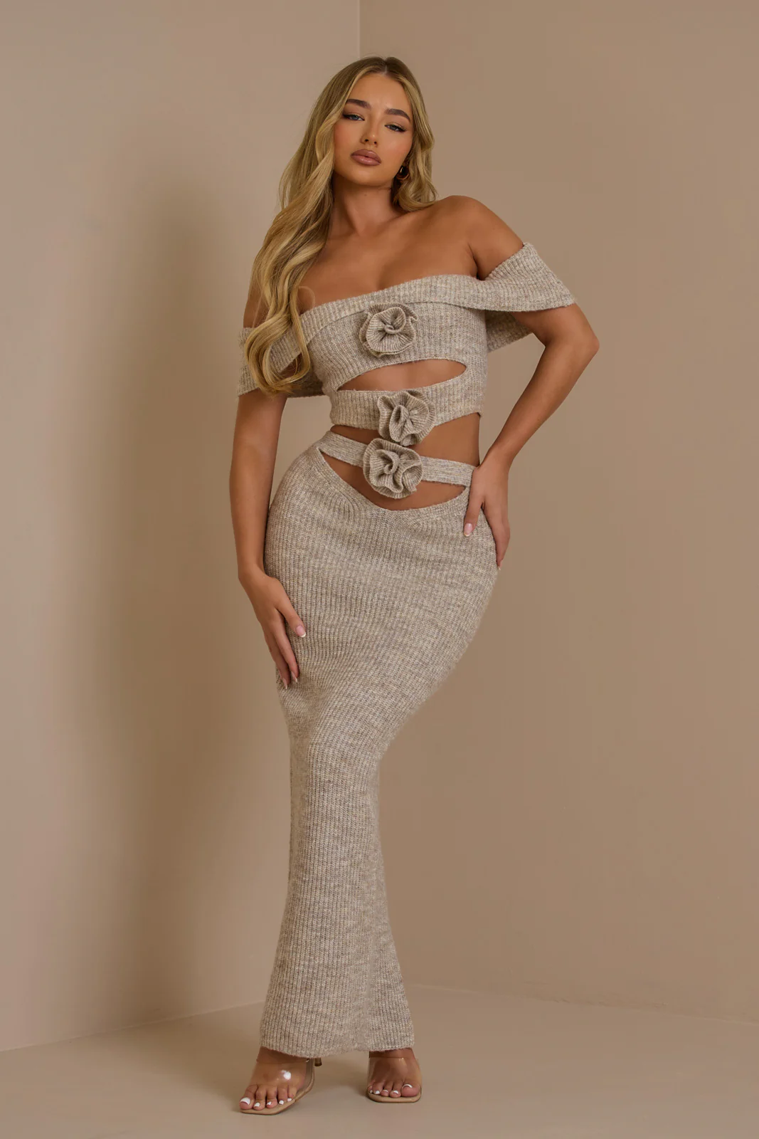 BLOSSOM BARDOT CROP TOP | OATMEAL - SALE - Image 13