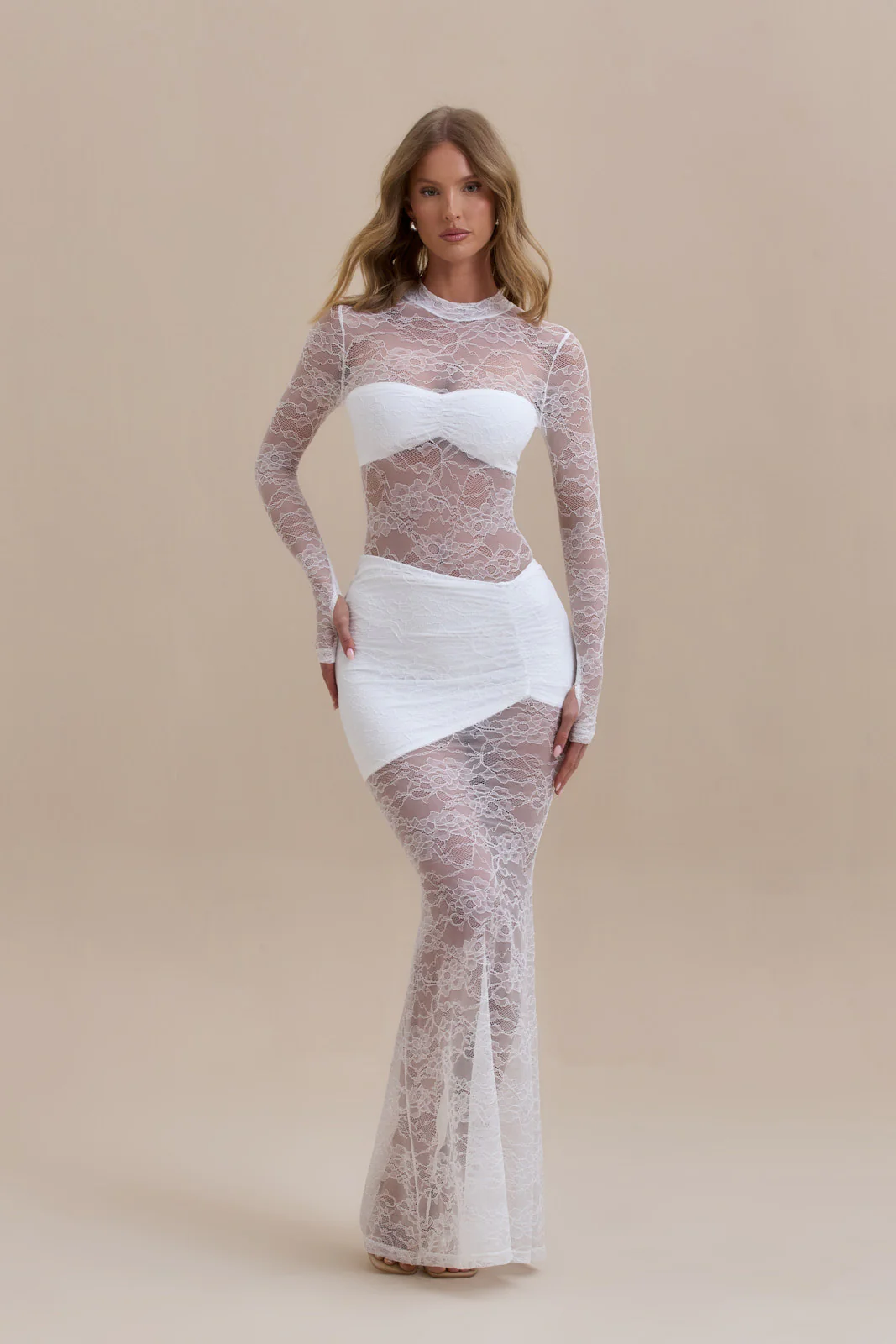 BRITNEY LACE BODYSUIT | WHITE - SALE - Image 3