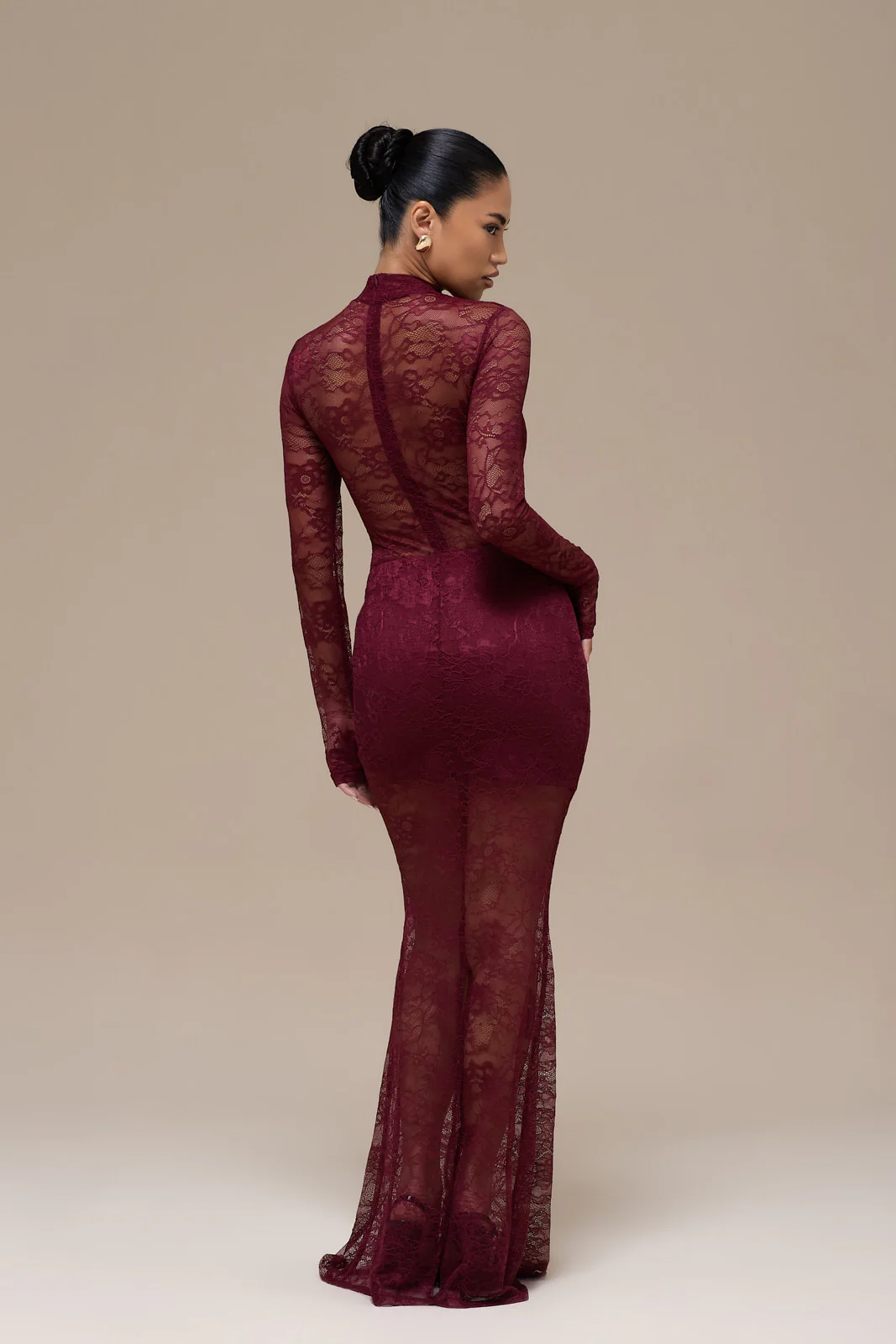 BRITNEY LACE BODYSUIT | WINE - Image 3