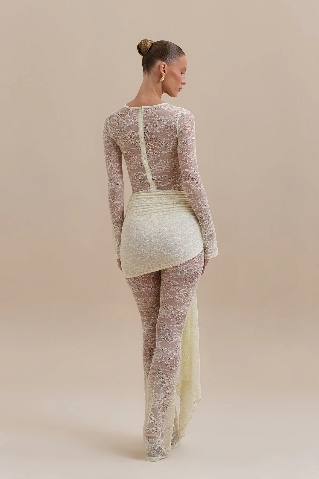 JAMIE LACE JUMPSUIT | LEMON - SALE - Image 4