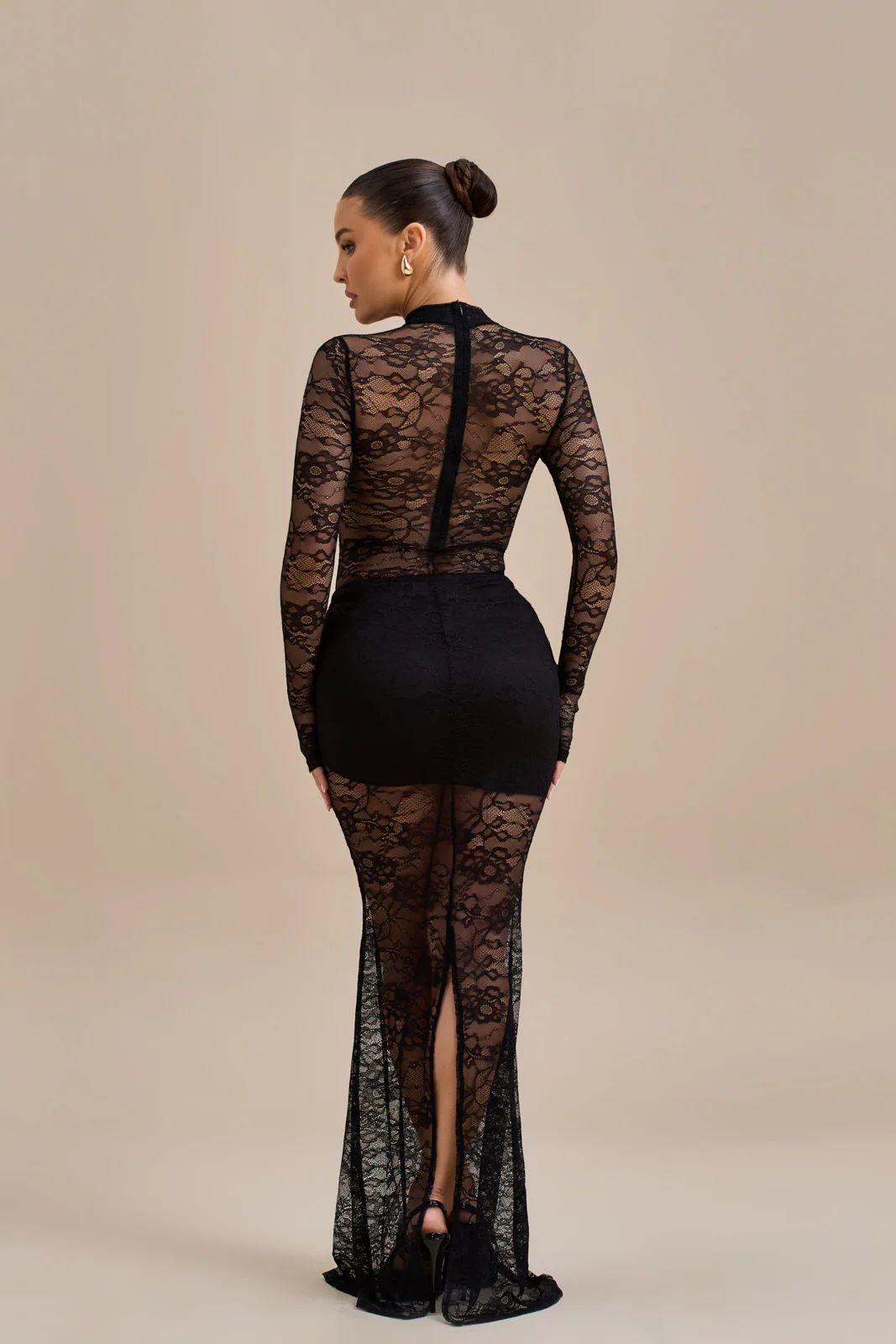 BRITNEY LACE MAXI SKIRT | BLACK - Image 14