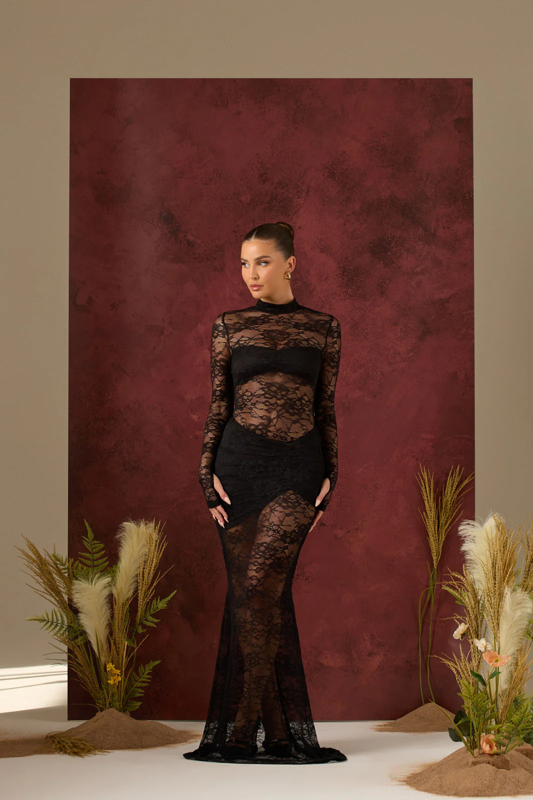 BRITNEY LACE MAXI SKIRT | BLACK - Image 16