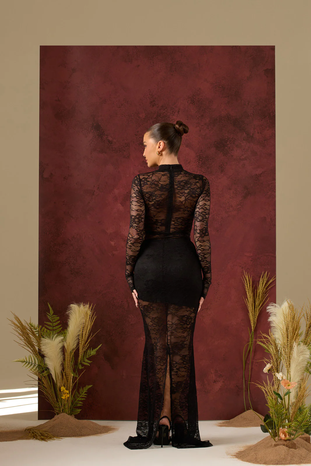 BRITNEY LACE MAXI SKIRT | BLACK - Image 17