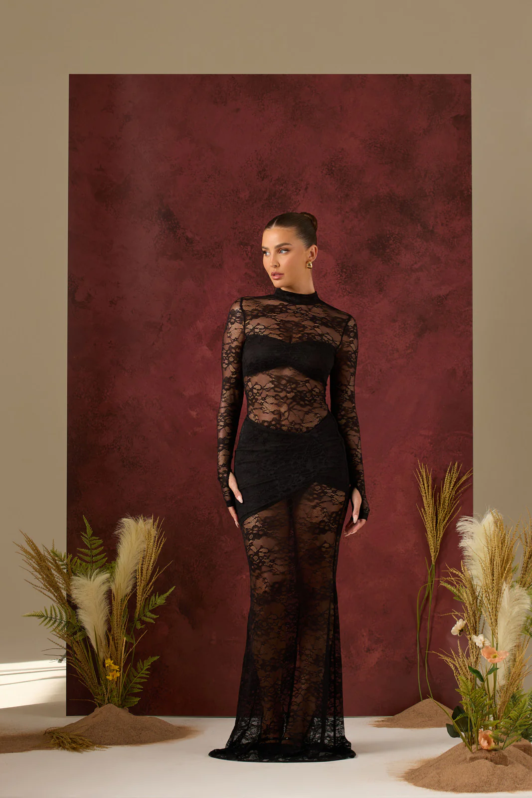 BRITNEY LACE MAXI SKIRT | BLACK - Image 19