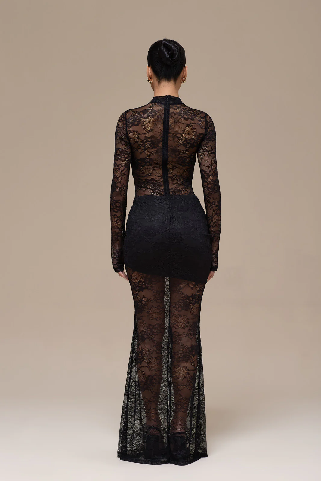 BRITNEY LACE MAXI SKIRT | BLACK - Image 7