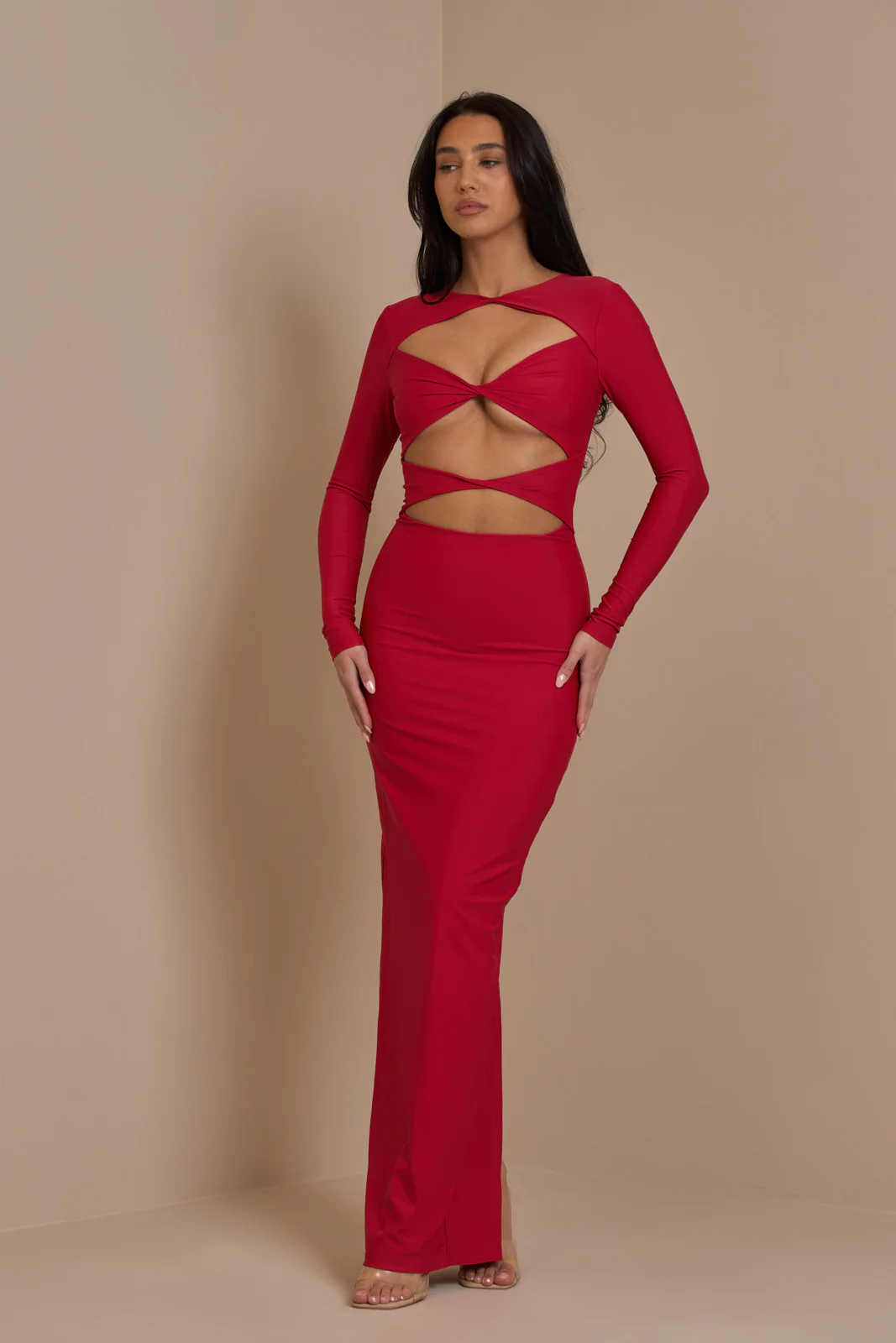 STASSIE MAXI DRESS | RED - SALE - Image 11