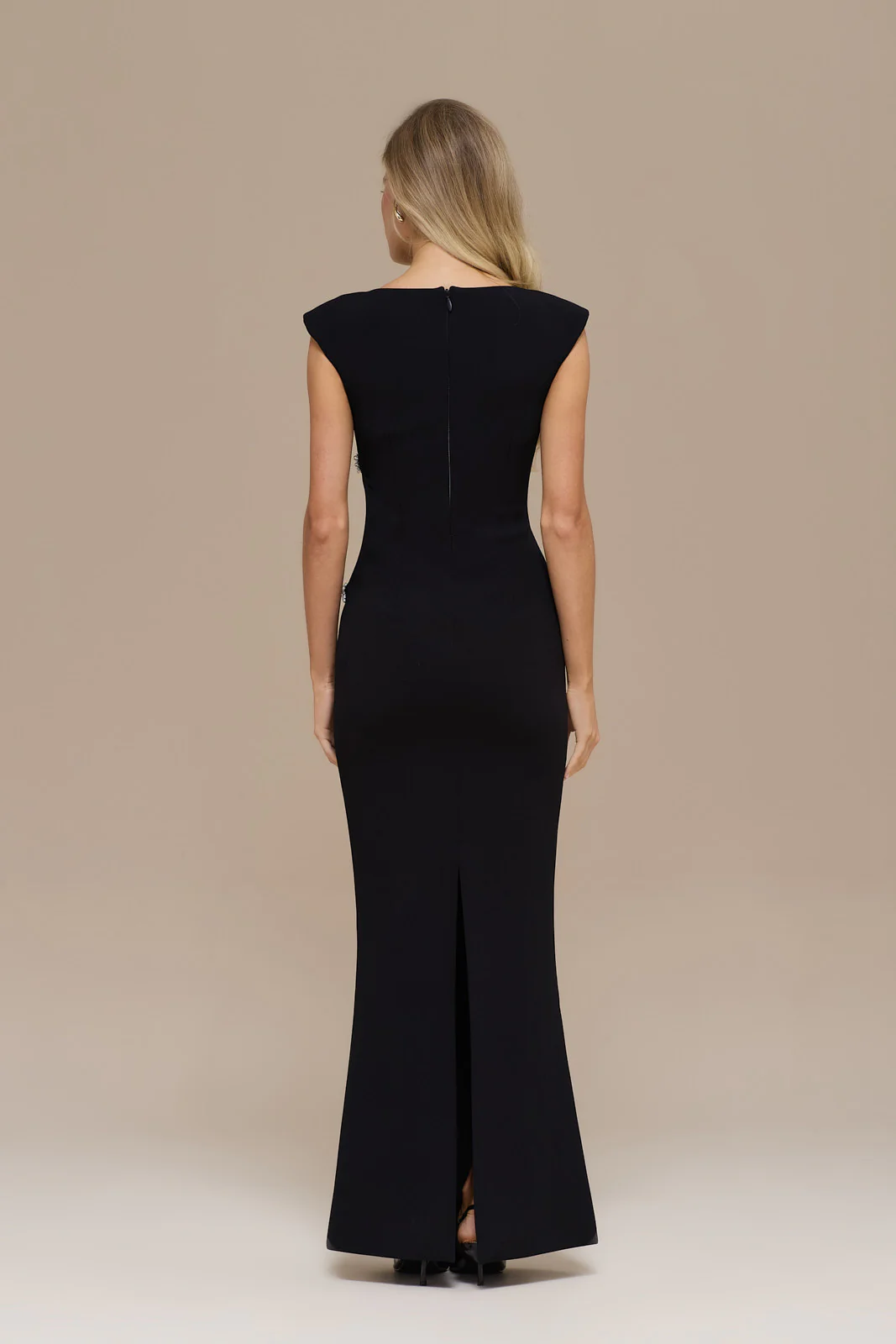 CINDY CRYSTAL CUT OUT MAXI DRESS | BLACK - Image 12