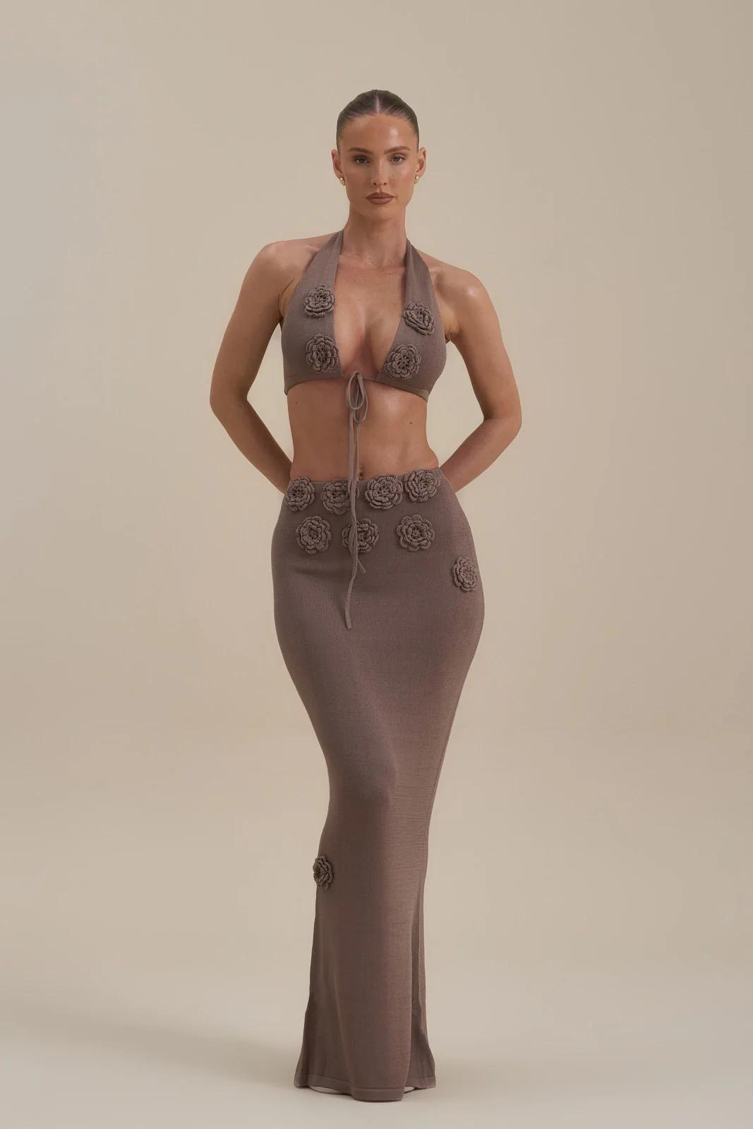 DAISY MAXI SKIRT | MOCHA MOUSSE - Image 5