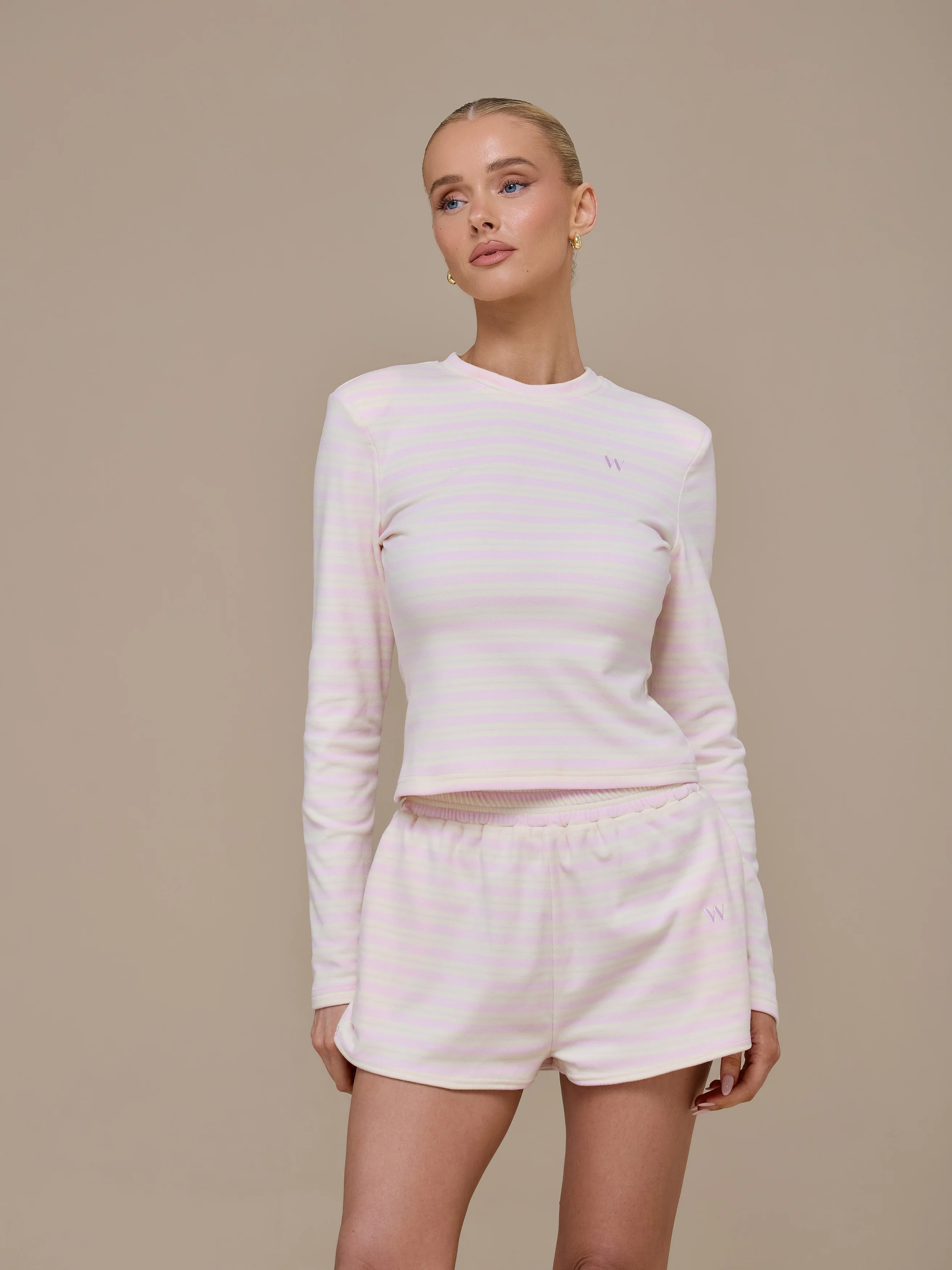 FRANKIE LONG SLEEVE ROUND NECK TOP | PINK & LEMON - Image 6