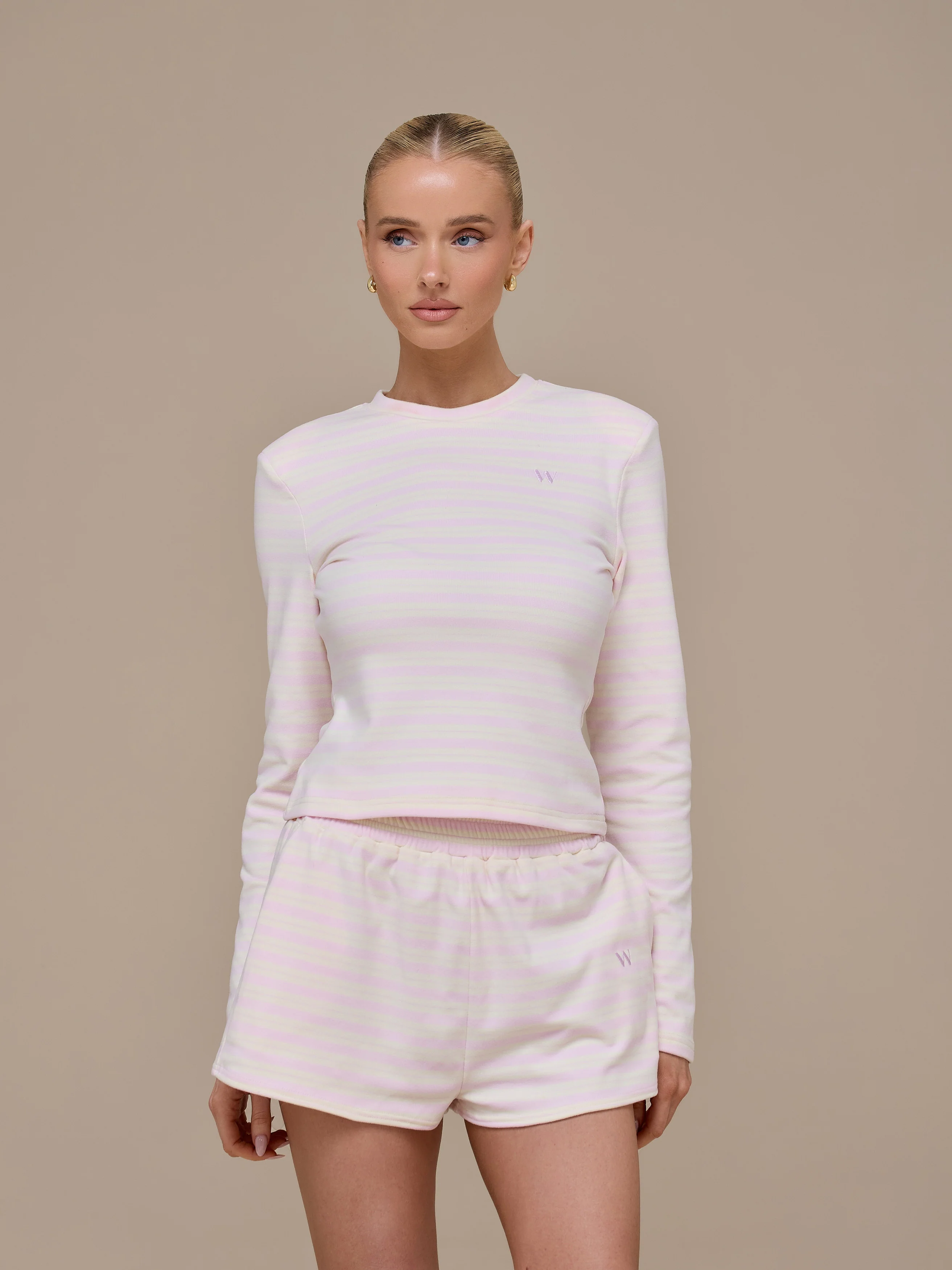 FRANKIE LONG SLEEVE ROUND NECK TOP | PINK & LEMON - Image 7