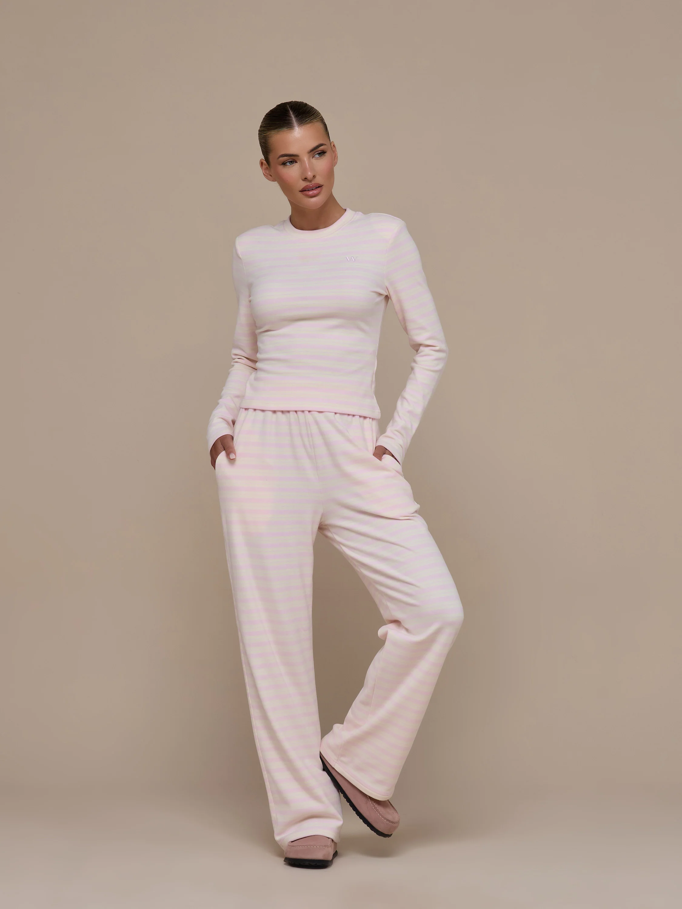 FRANKIE STRAIGHT LEG TROUSERS | PINK & LEMON - Image 6