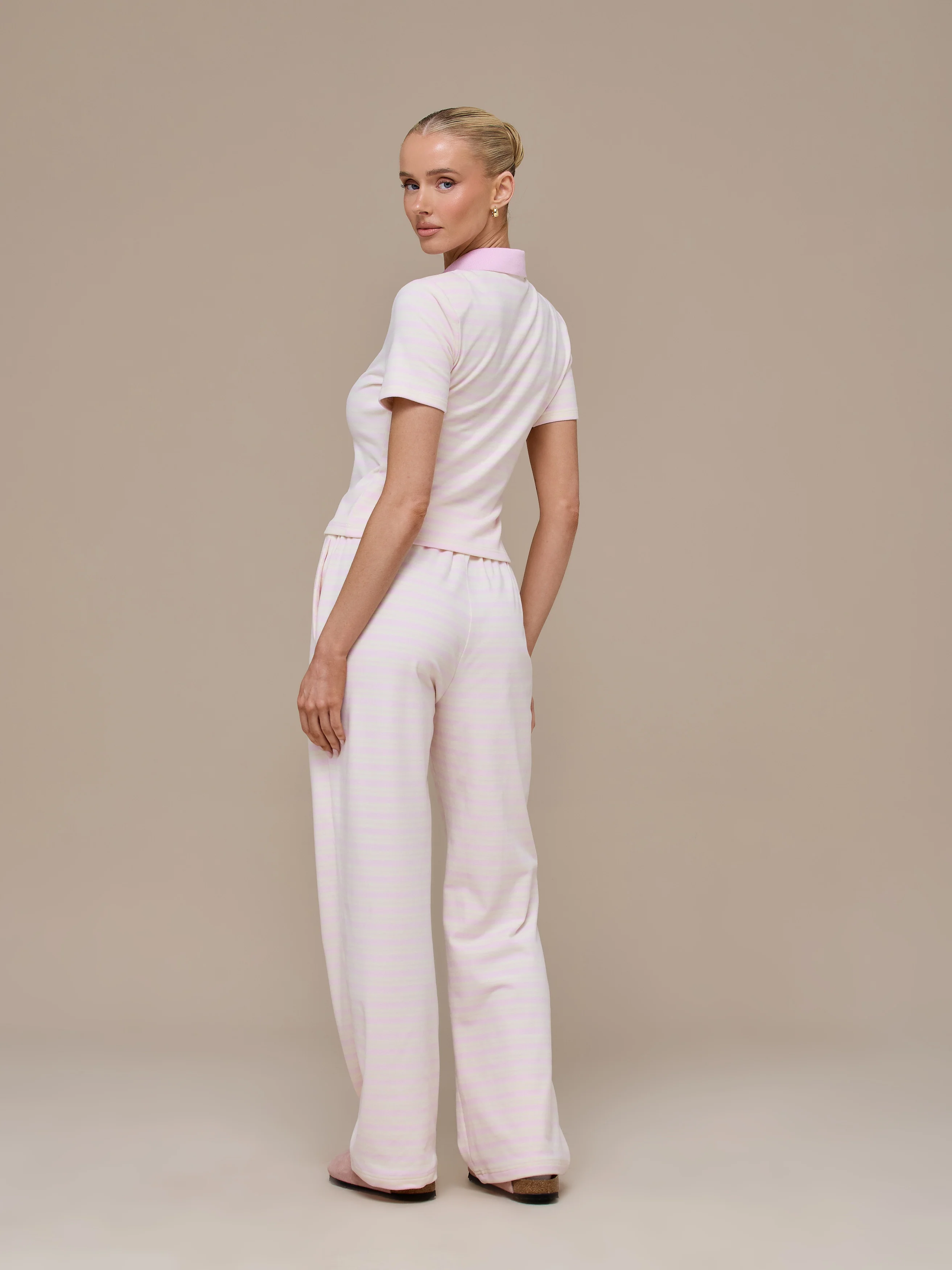 FRANKIE STRAIGHT LEG TROUSERS | PINK & LEMON - Image 8