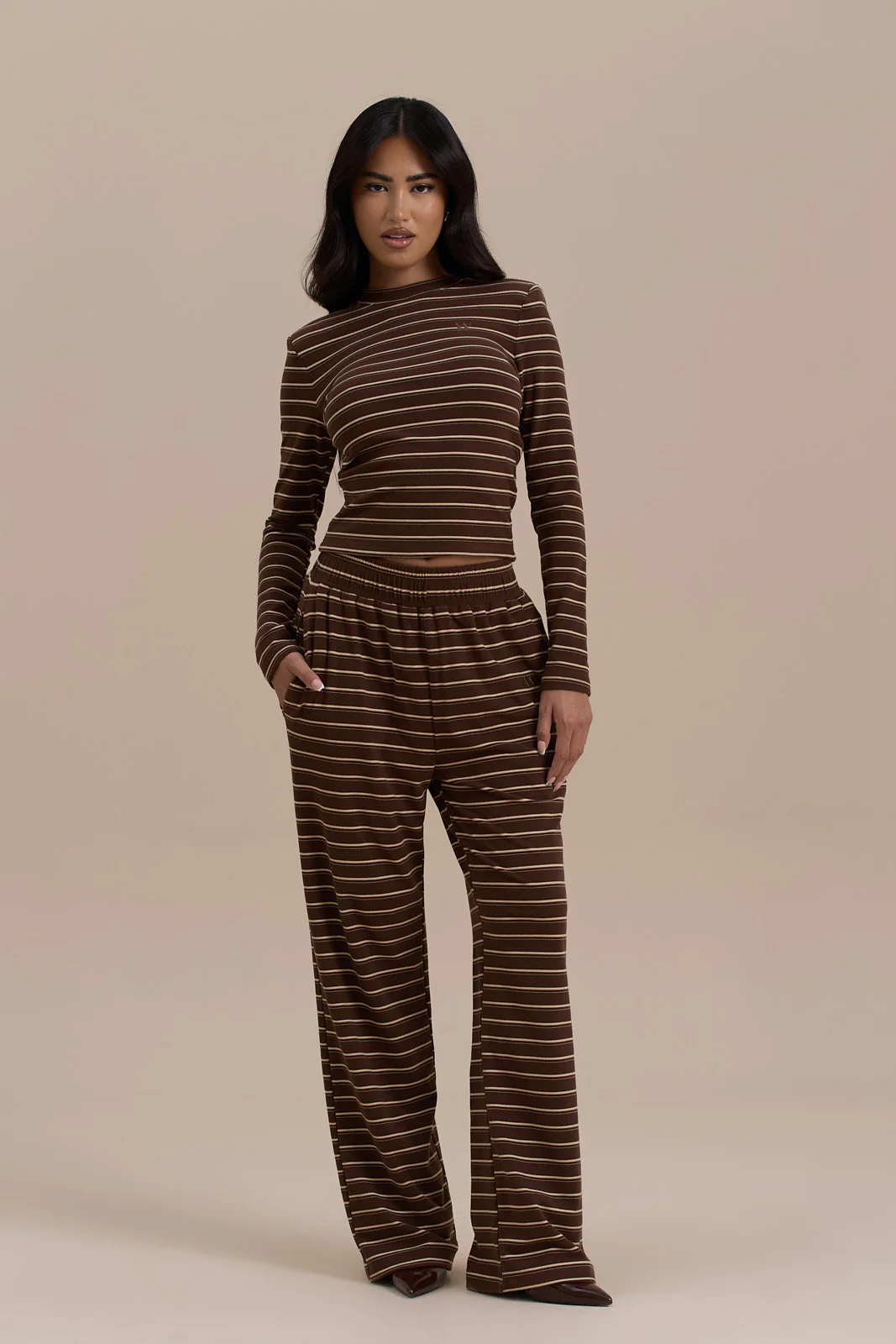 FRANKIE TROUSERS | CHOCOLATE STRIPE - Image 17