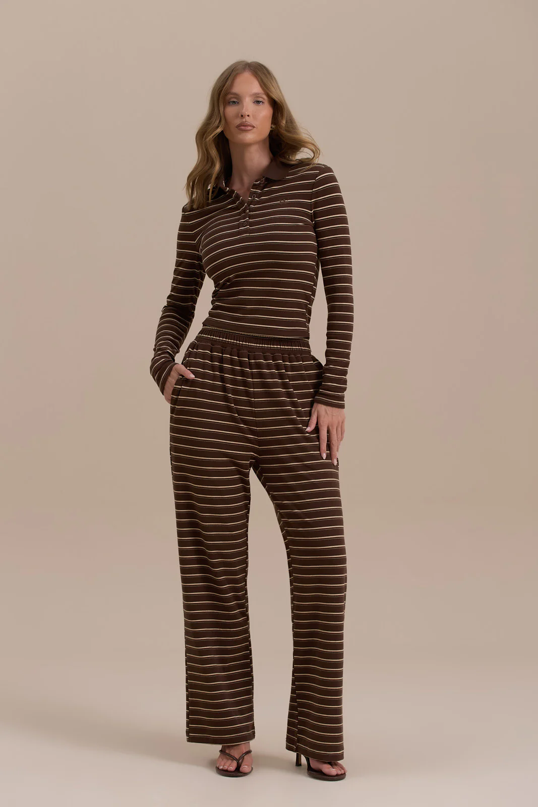 FRANKIE TROUSERS | CHOCOLATE STRIPE - Image 9