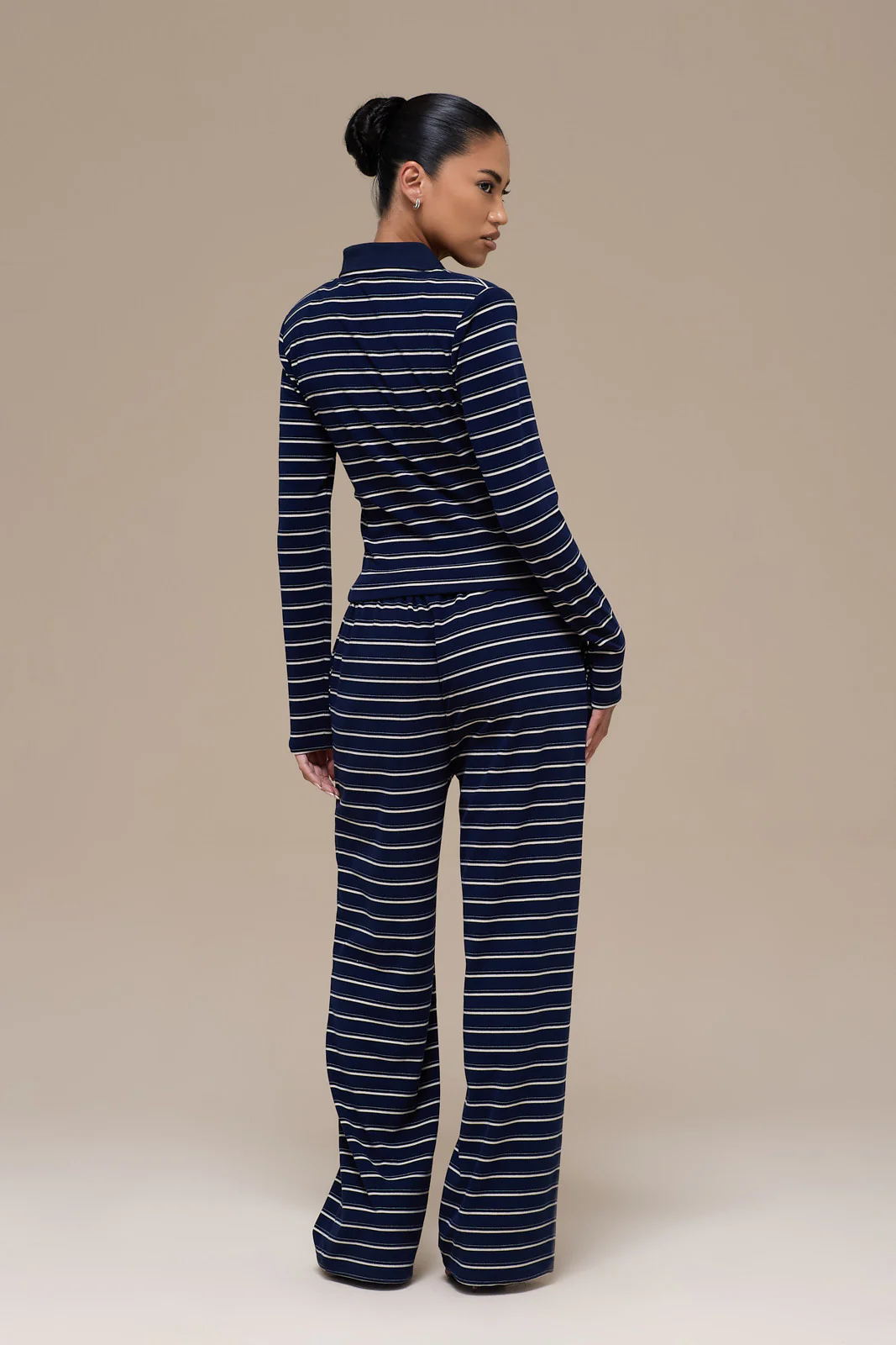 FRANKIE TROUSERS | NAVY STRIPE - Image 3