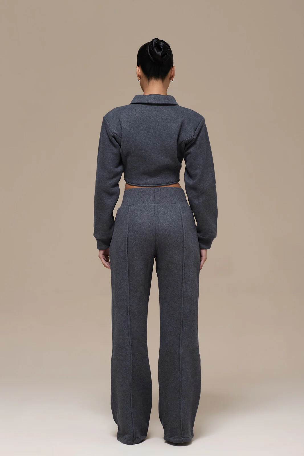 HATTIE CORSET SWEATSHIRT | CHARCOAL - SALE - Image 3
