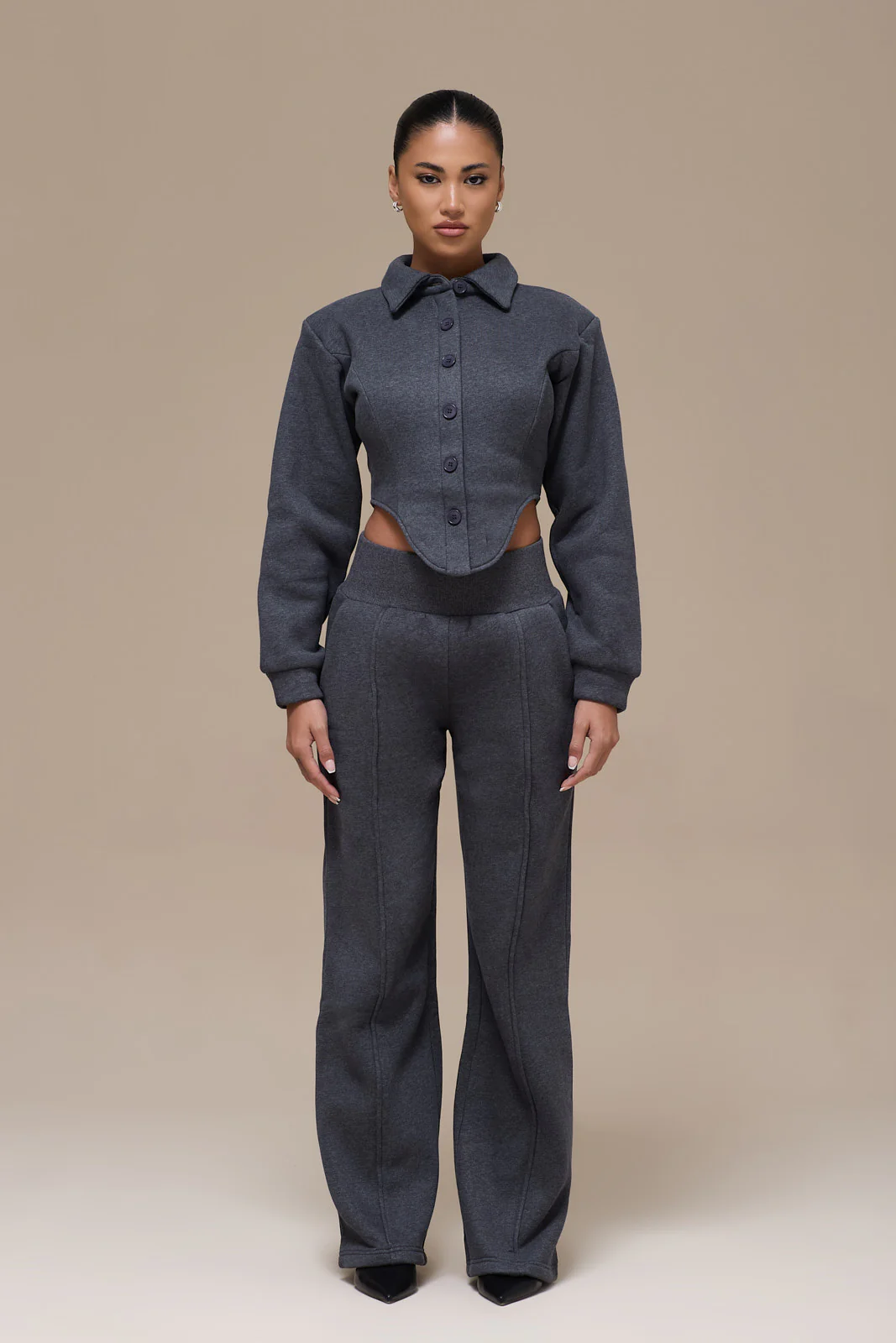 HATTIE TROUSERS | CHARCOAL - SALE - Image 4