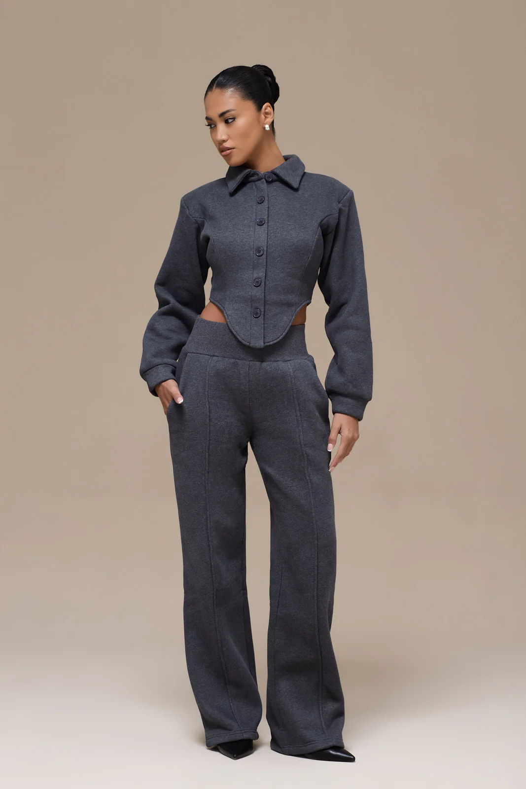 HATTIE TROUSERS | CHARCOAL - SALE - Image 6