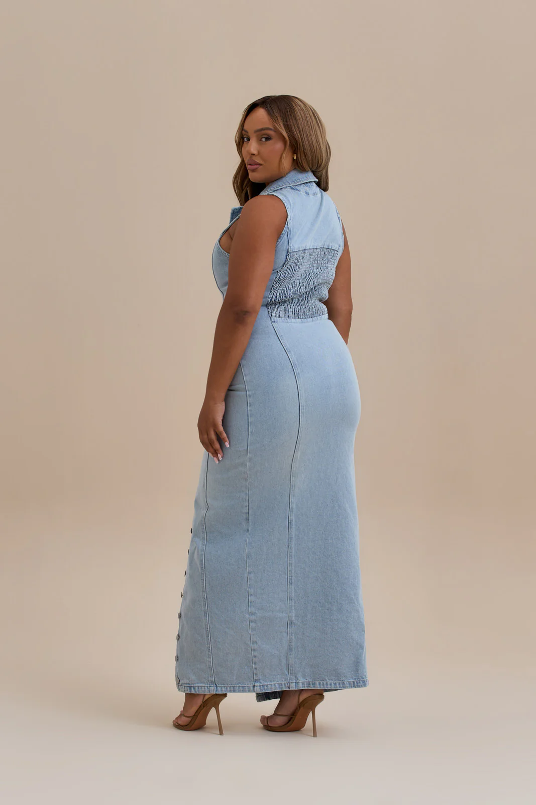 KENNY MAXI DRESS | MID WASH DENIM - Image 11