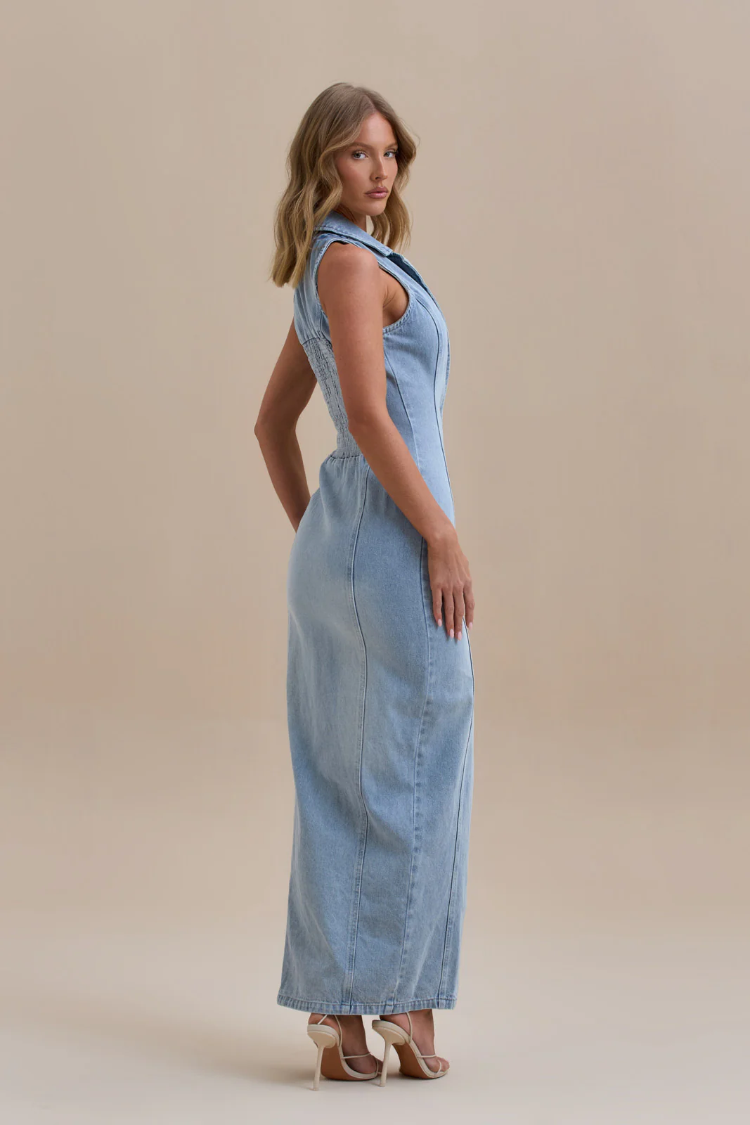 KENNY MAXI DRESS | MID WASH DENIM - Image 4