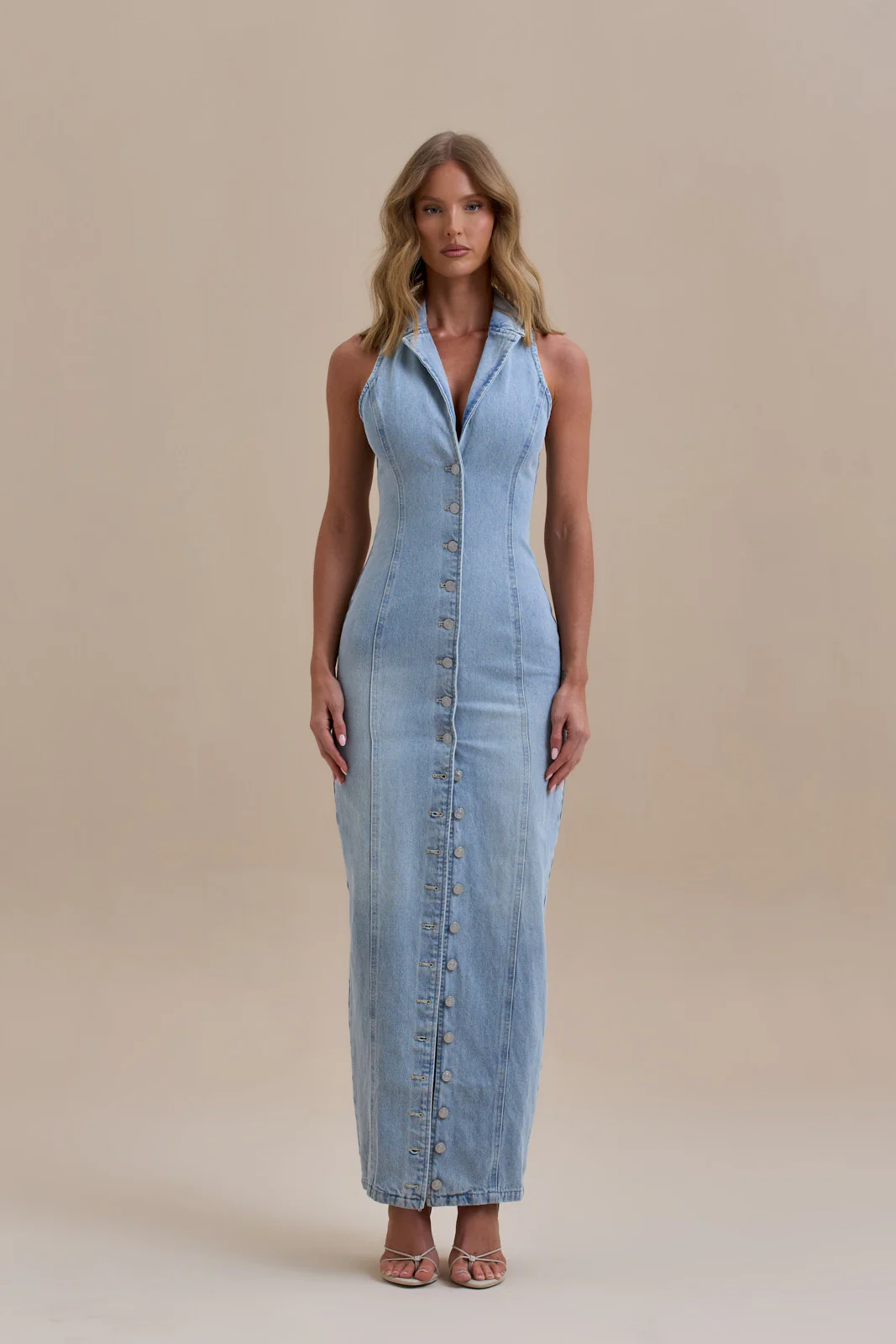 KENNY MAXI DRESS | MID WASH DENIM - Image 5